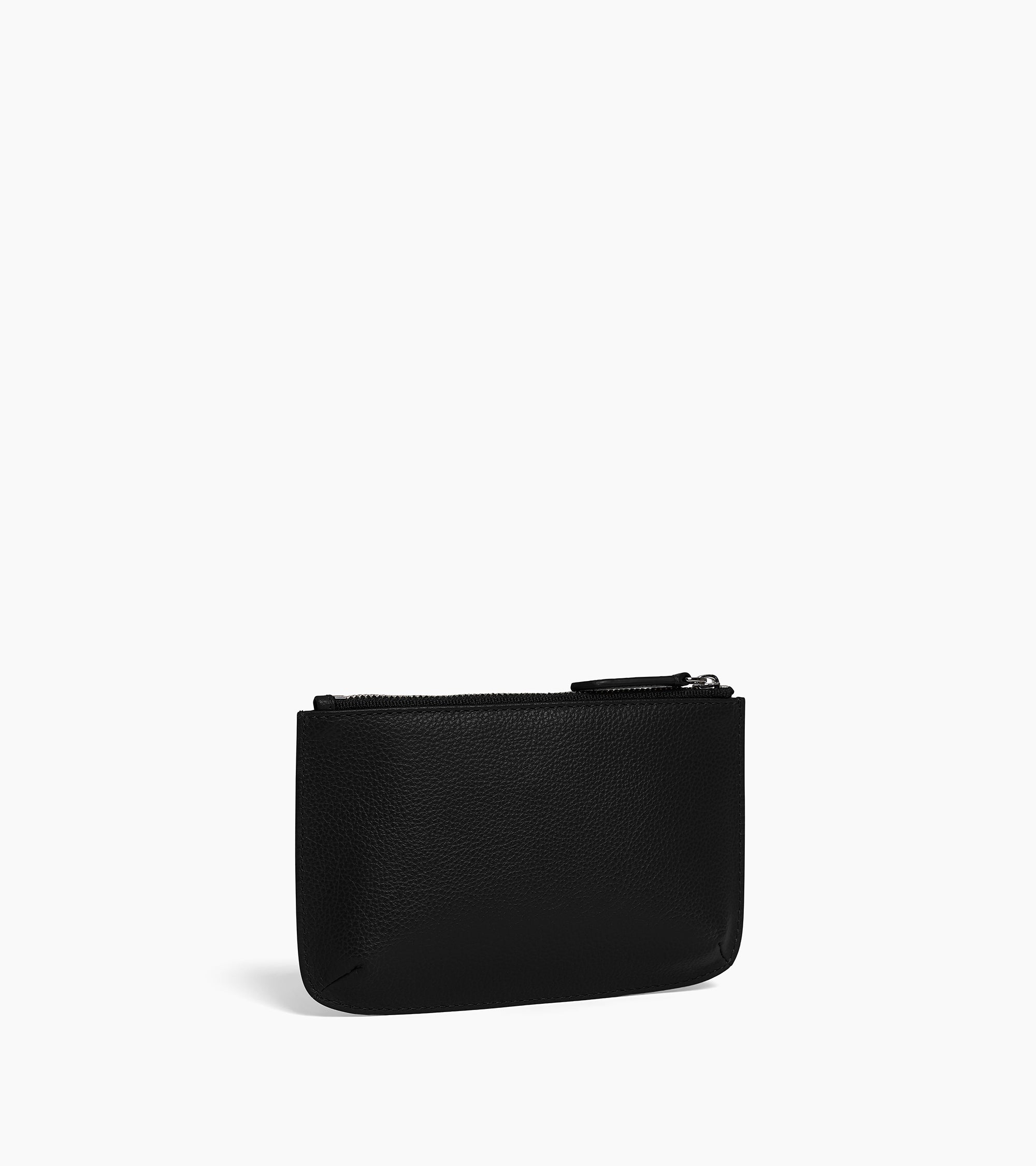 Estuche pequeño de cuero con cremallera