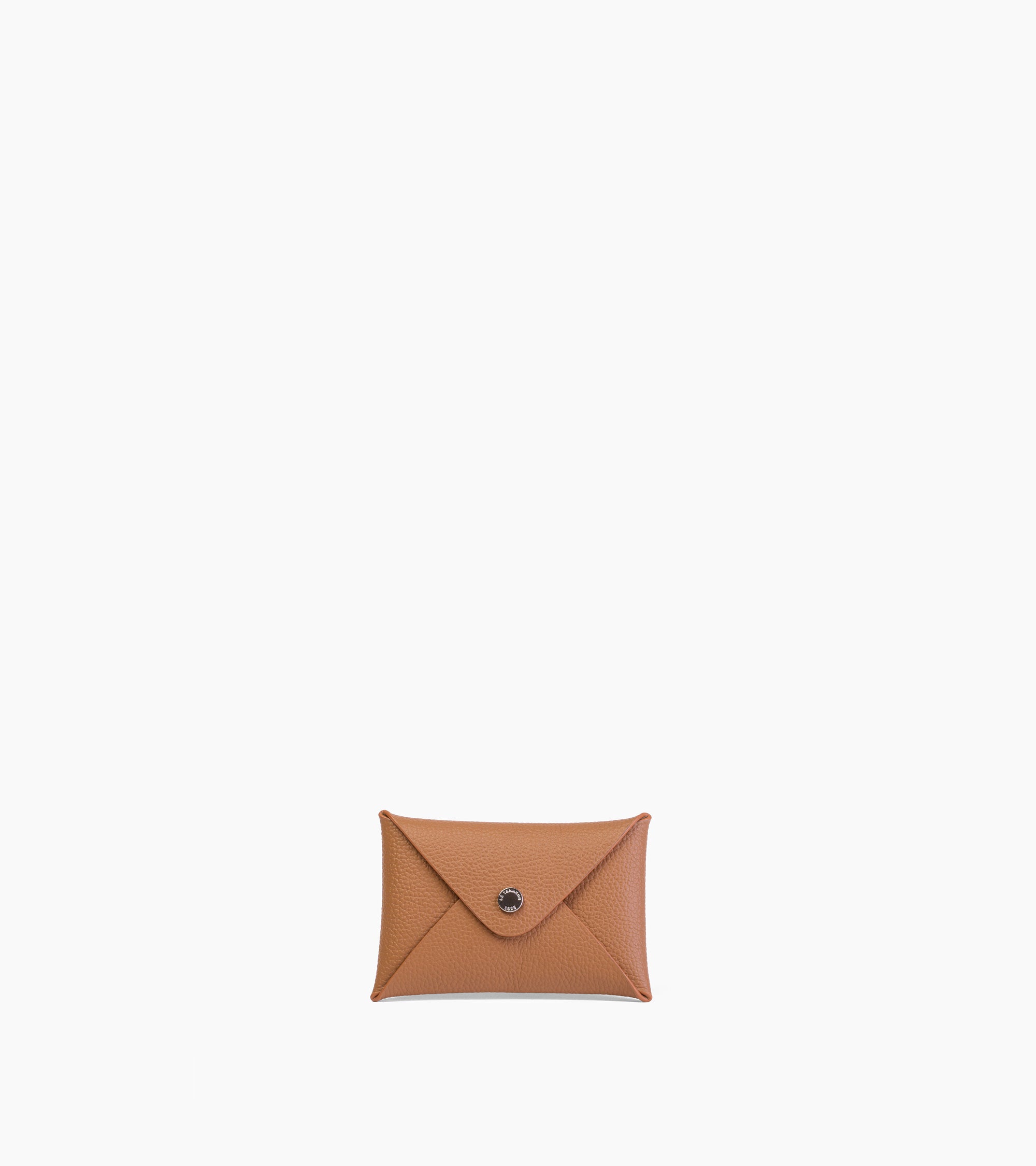 Envelope pouch in grained leather