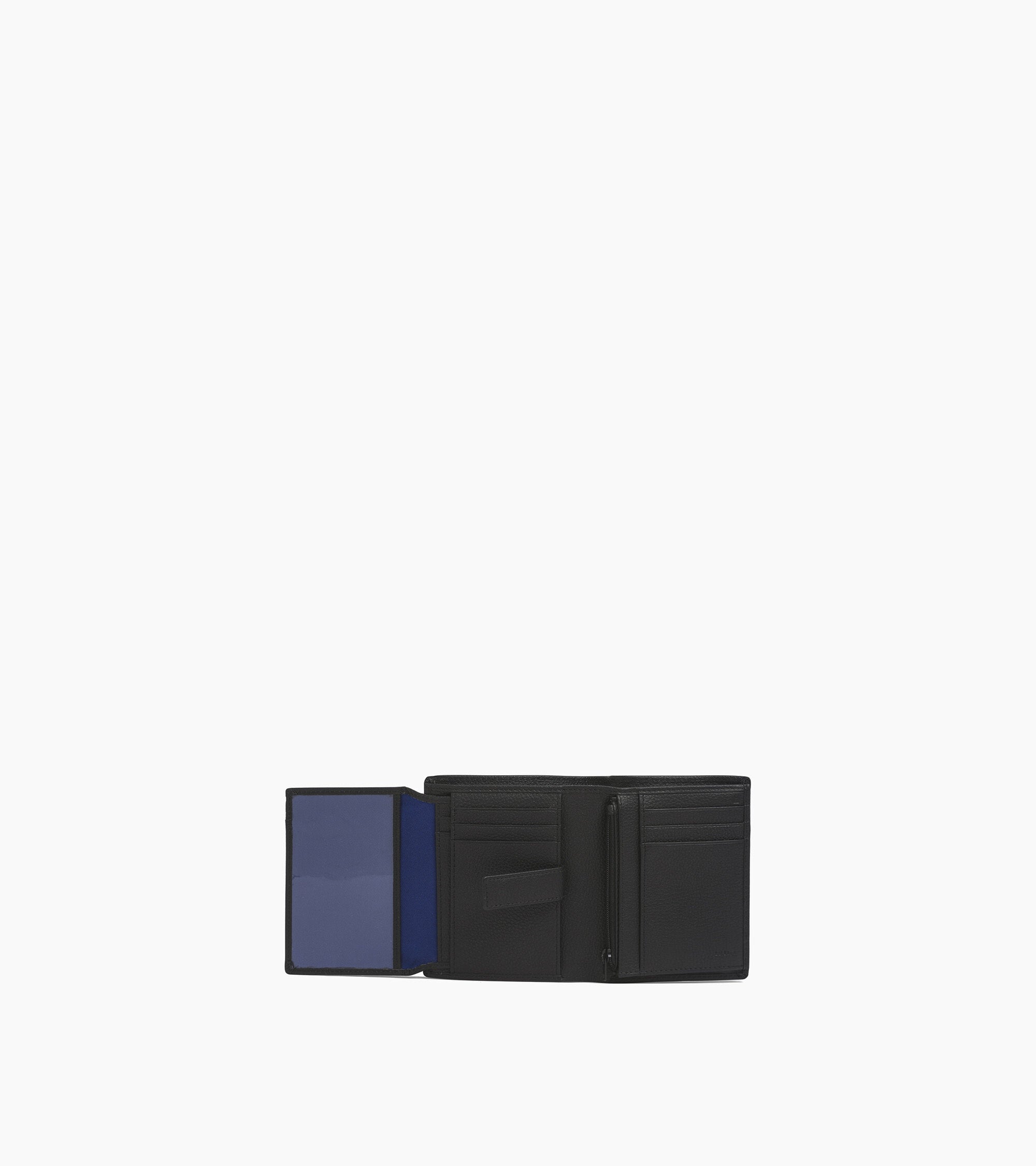 Adjustable flexible Charles pebbled leather wallet