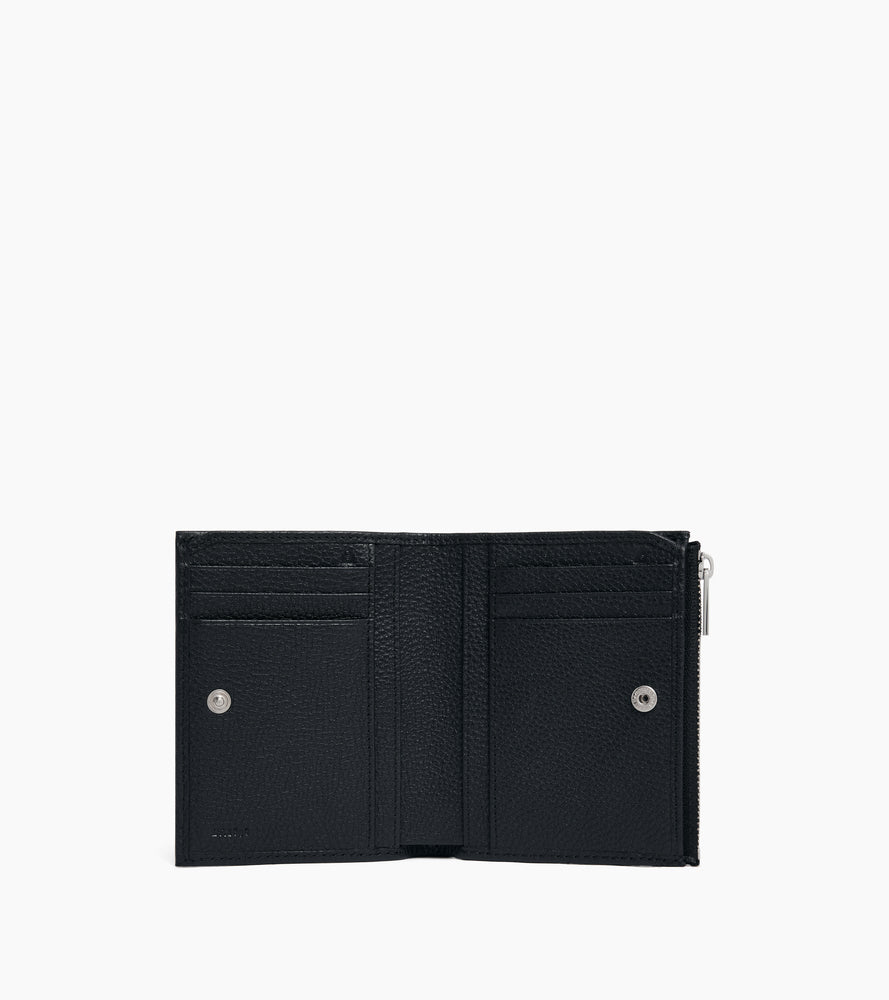 Charles medium zipped wallet in grained leather