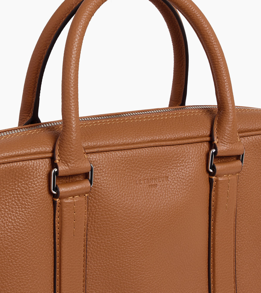 Porte documents 17" Charles en cuir grainé petit modèle