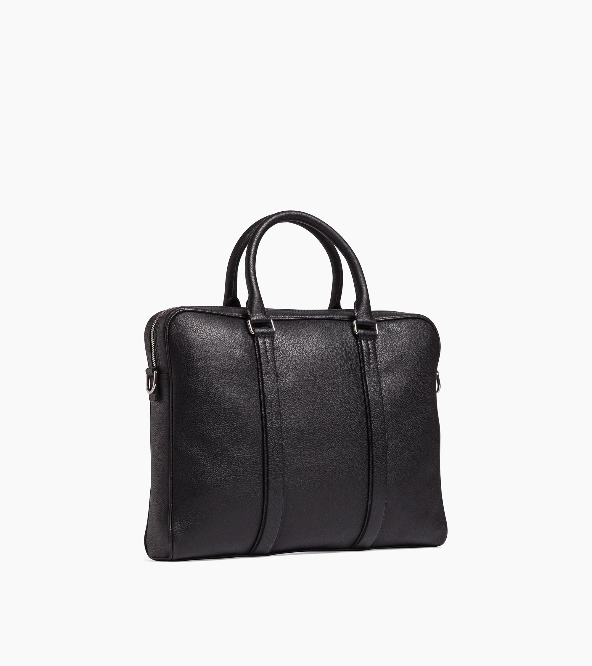 Charles 17" briefcase in grained leather small size