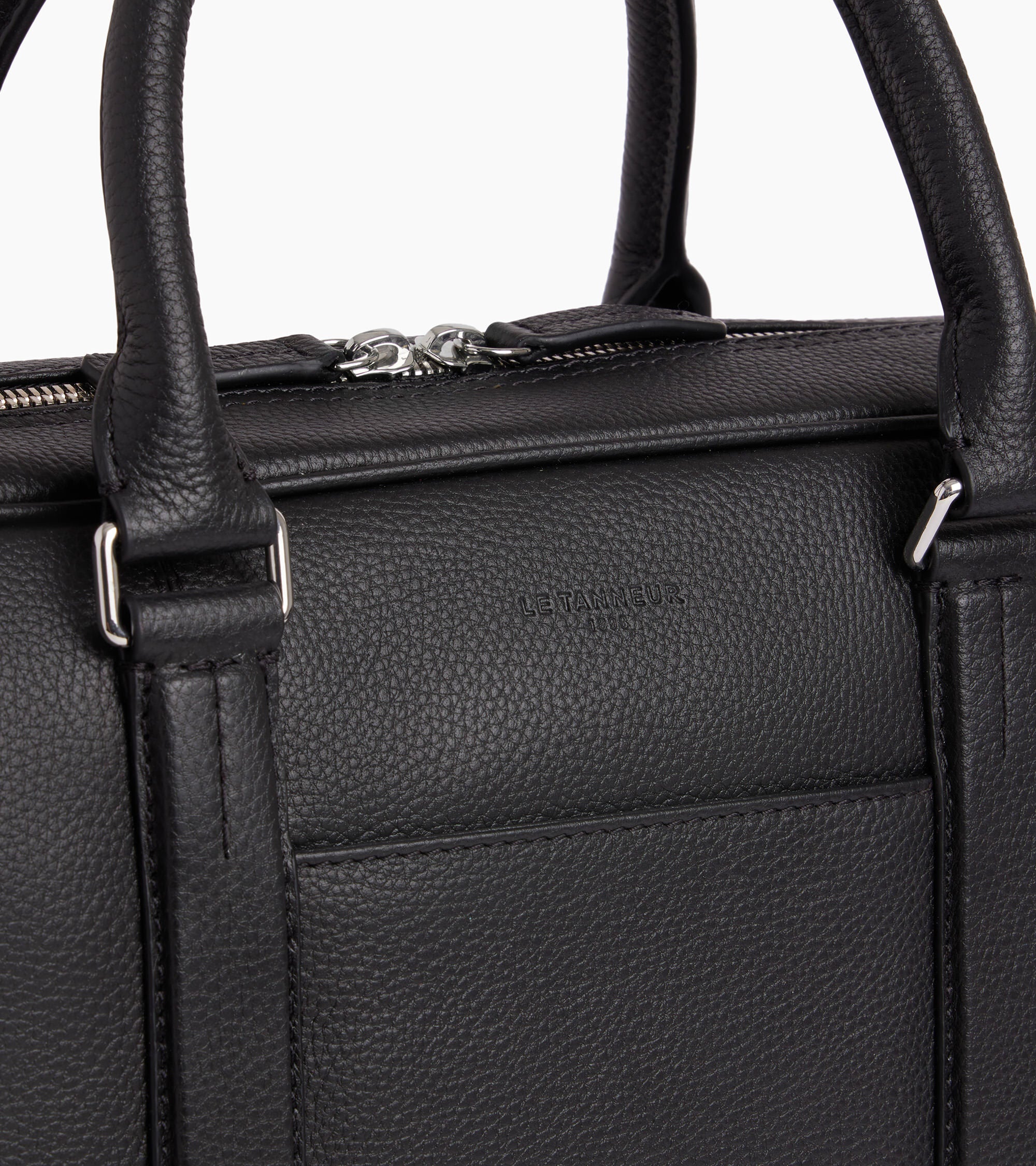 Charles 17" briefcase in grained leather large size