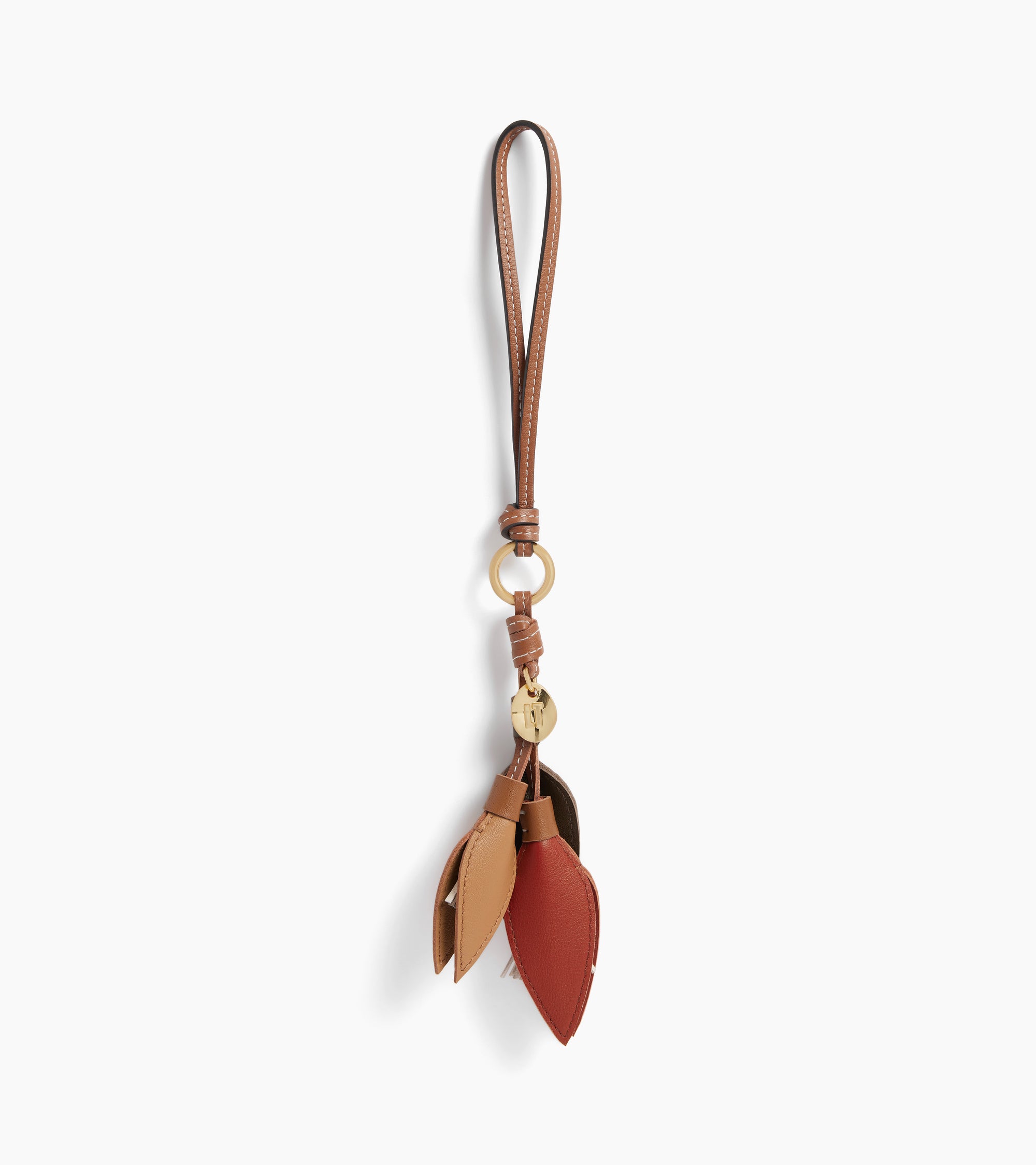Grained leather flower charms