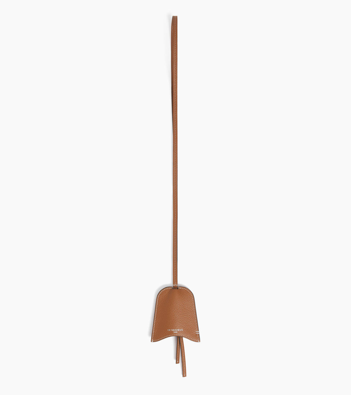 Key charm case in grained leather