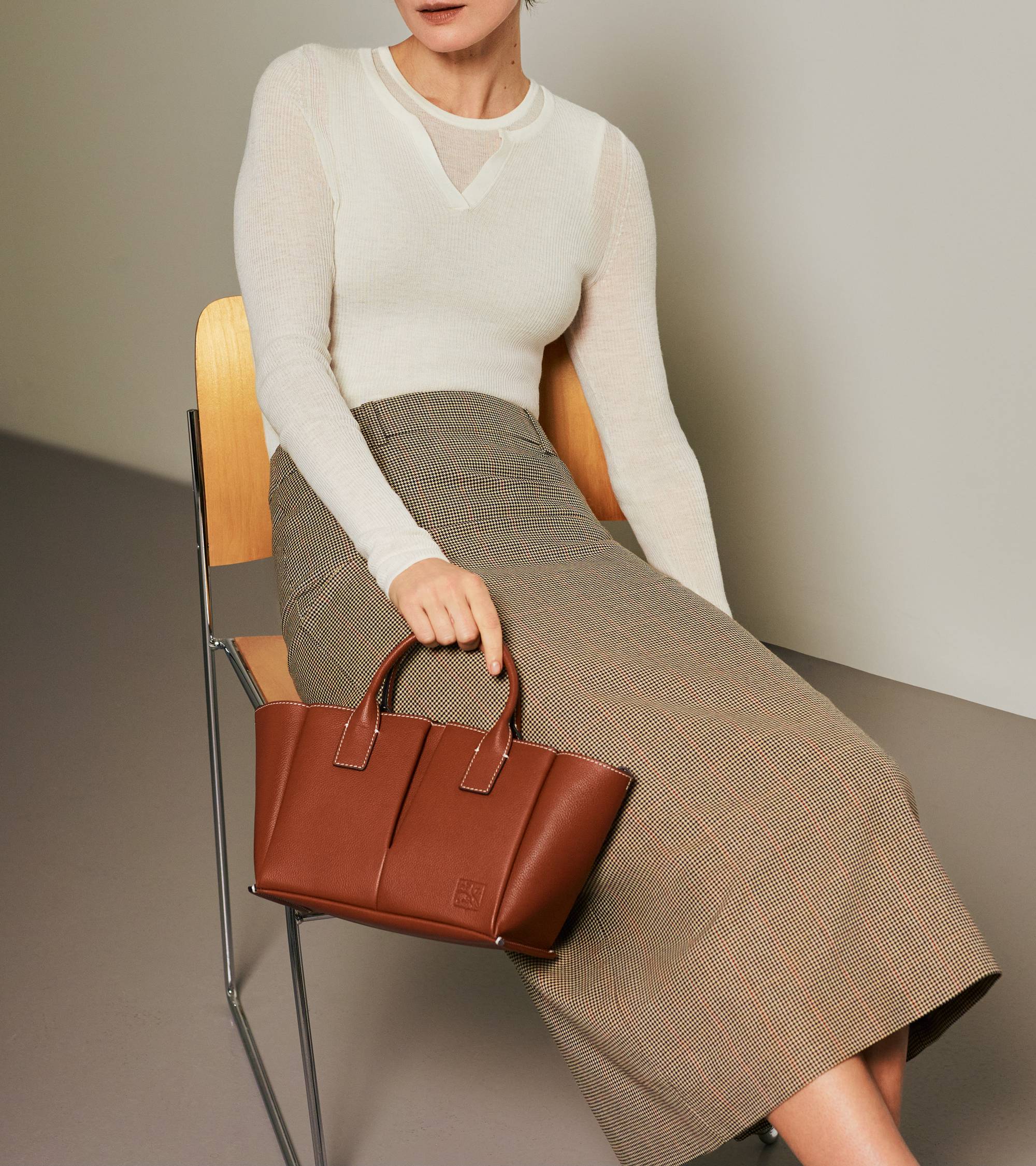 Pequeño bolso Elena de cuero texturizado