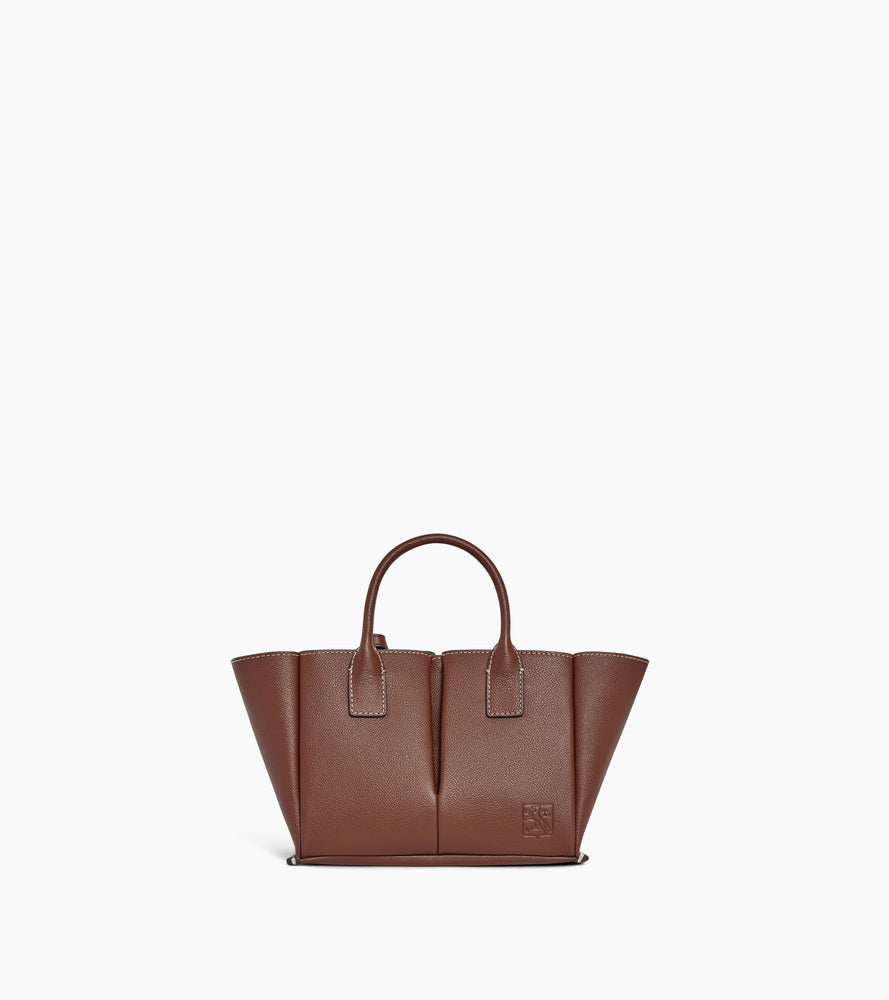 Elena small handbag in grained leather