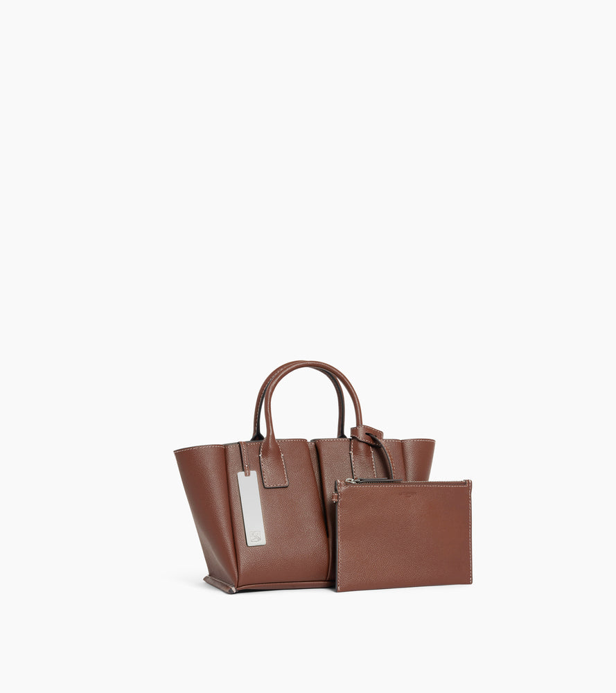 Elena small handbag in grained leather