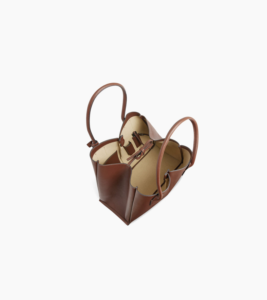 Elena large tote bag in grained leather