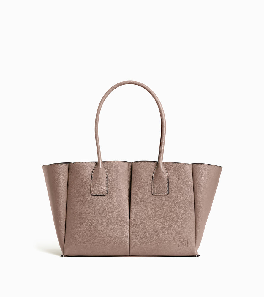 Elena large tote bag in grained leather