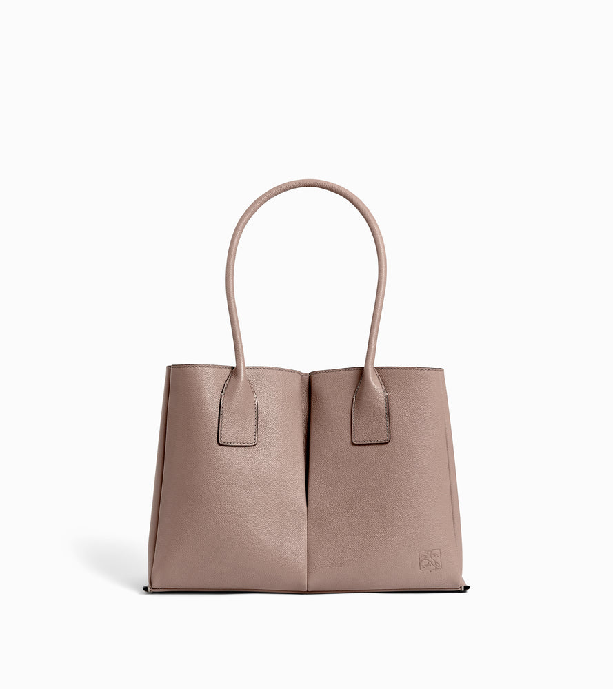 Elena large tote bag in grained leather