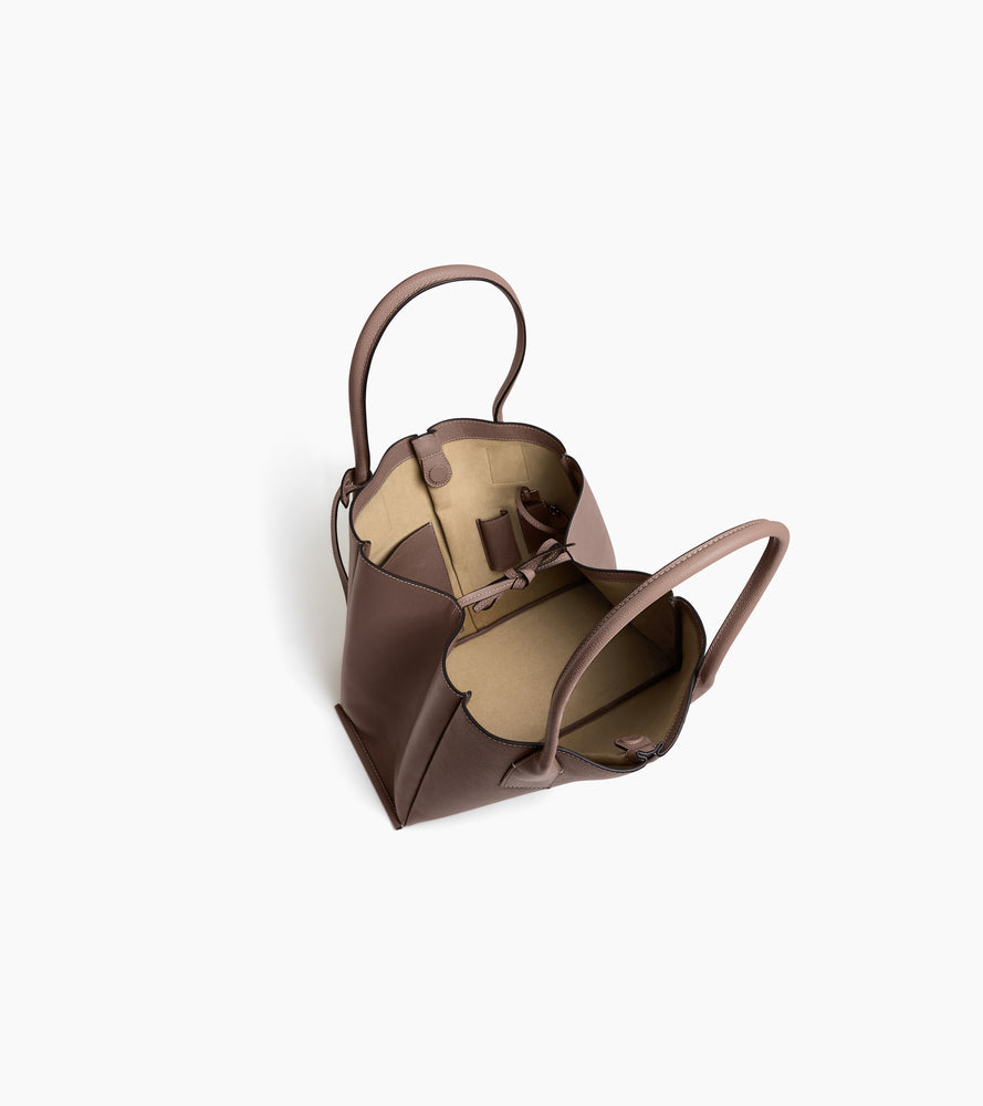 Elena large tote bag in grained leather