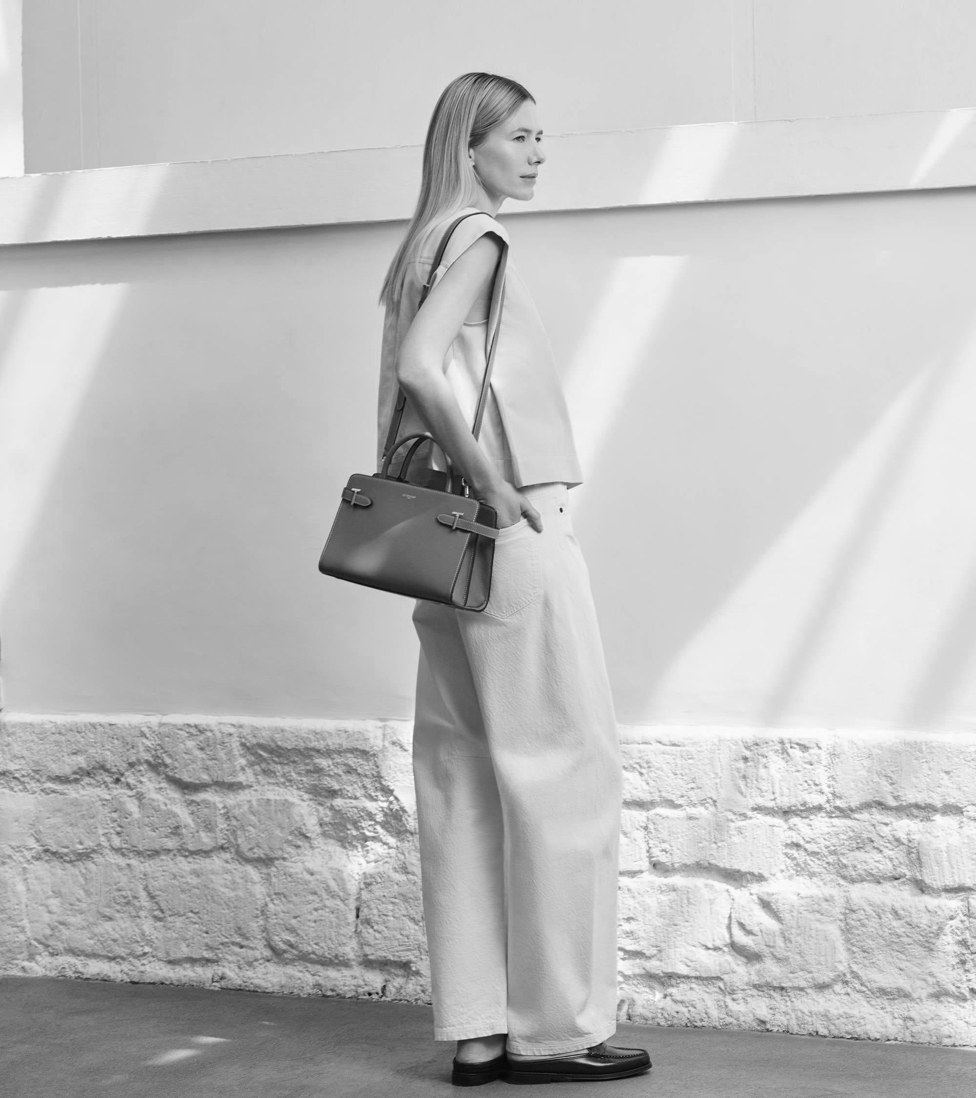 Bolso mediano Emilie de piel texturizada