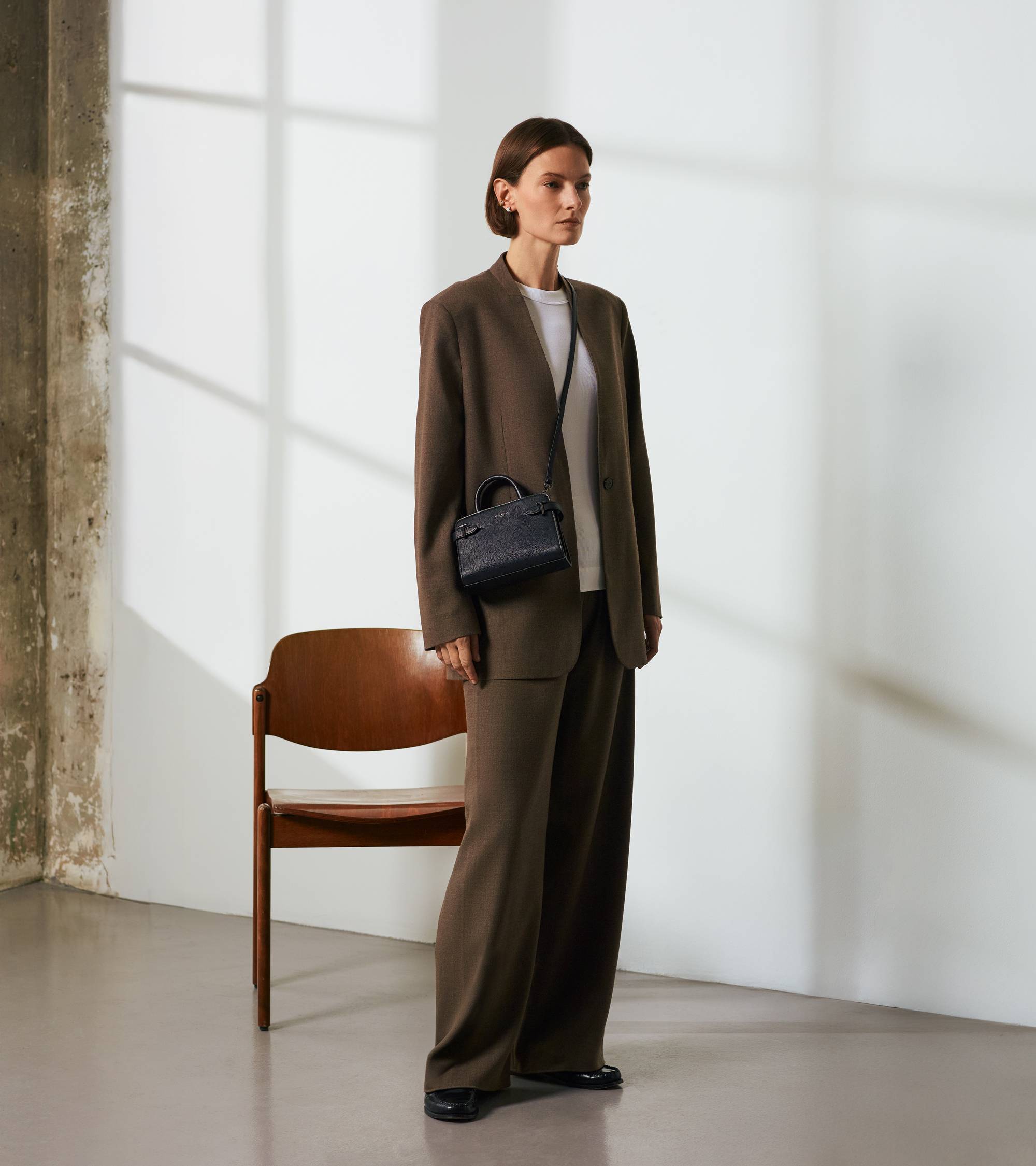 Emilie mini handbag in grained leather