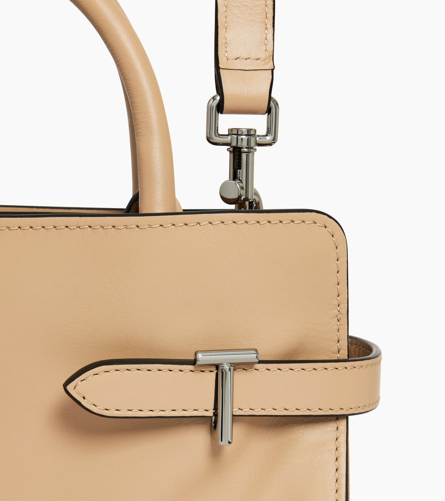 Emie medium handbag in smooth leather and nubuck
