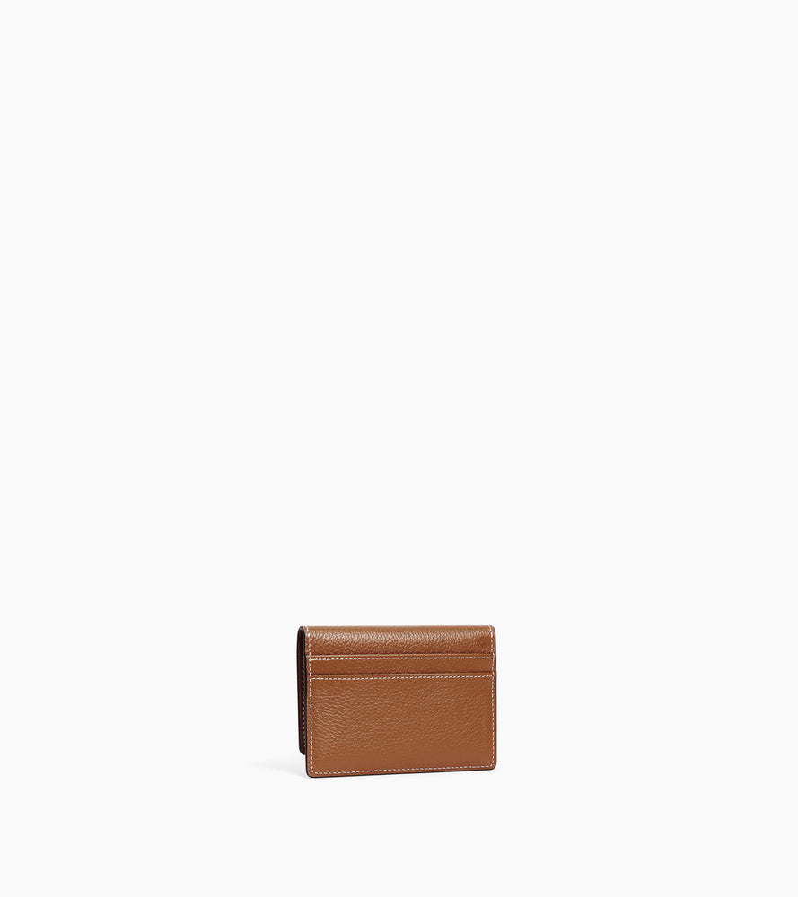 Emilie card holder in grained leather with flap