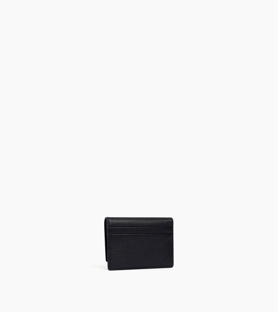 Emilie card holder in grained leather with flap