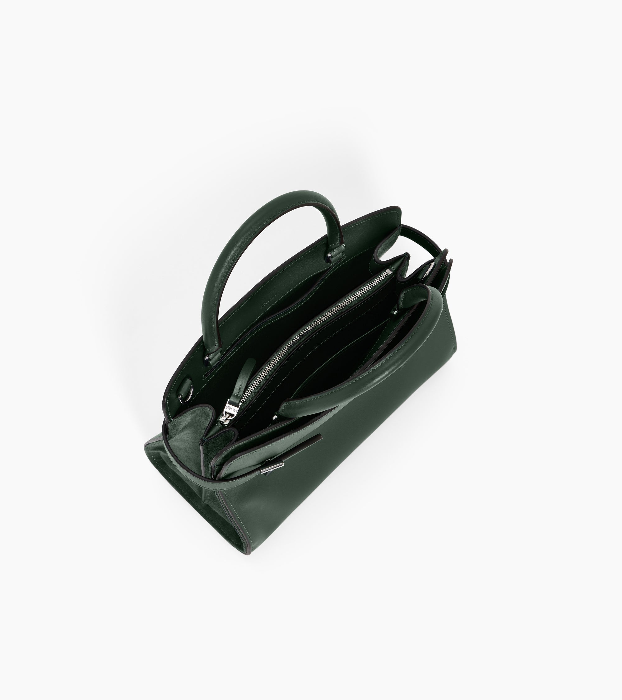 Emie medium handbag in smooth leather and suede split leather