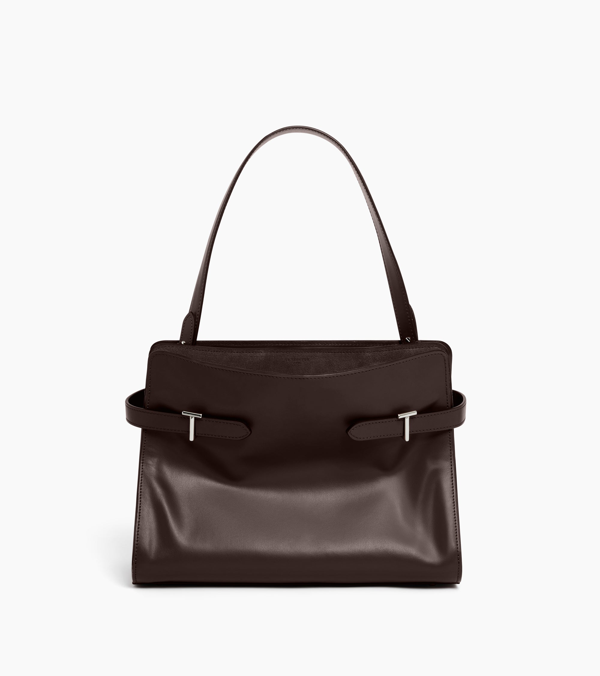 Emie large handbag in smooth leather and nubuck