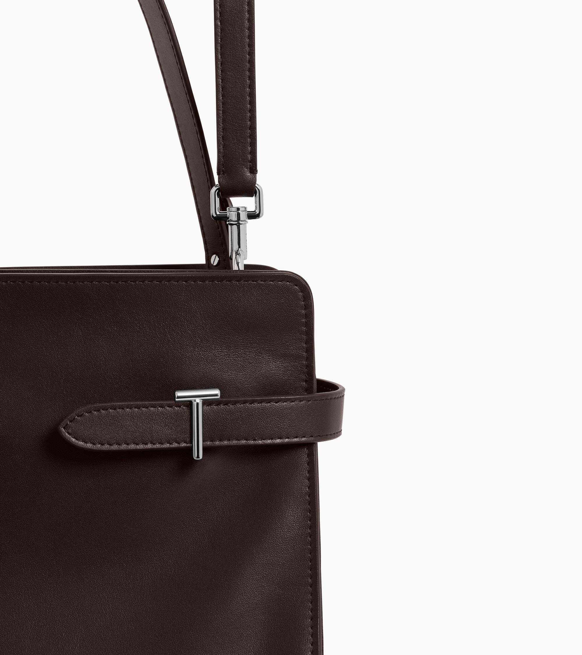 Emie large handbag in smooth leather and nubuck