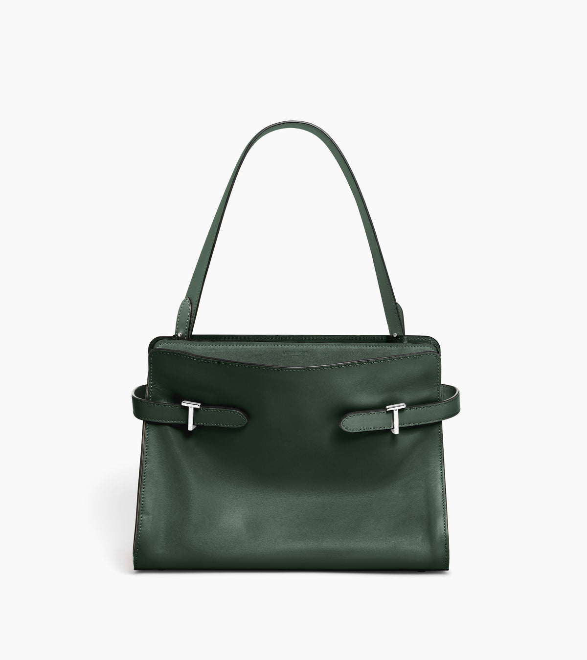 Emie large handbag in smooth leather and suede
