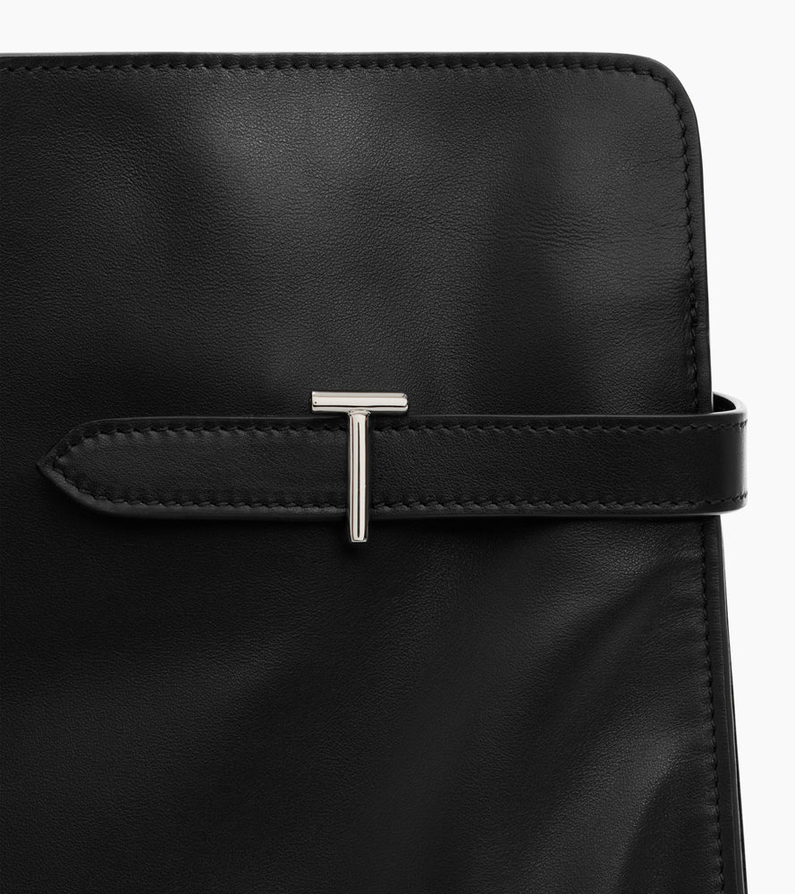 Emie maxi handbag in smooth leather and nubuck