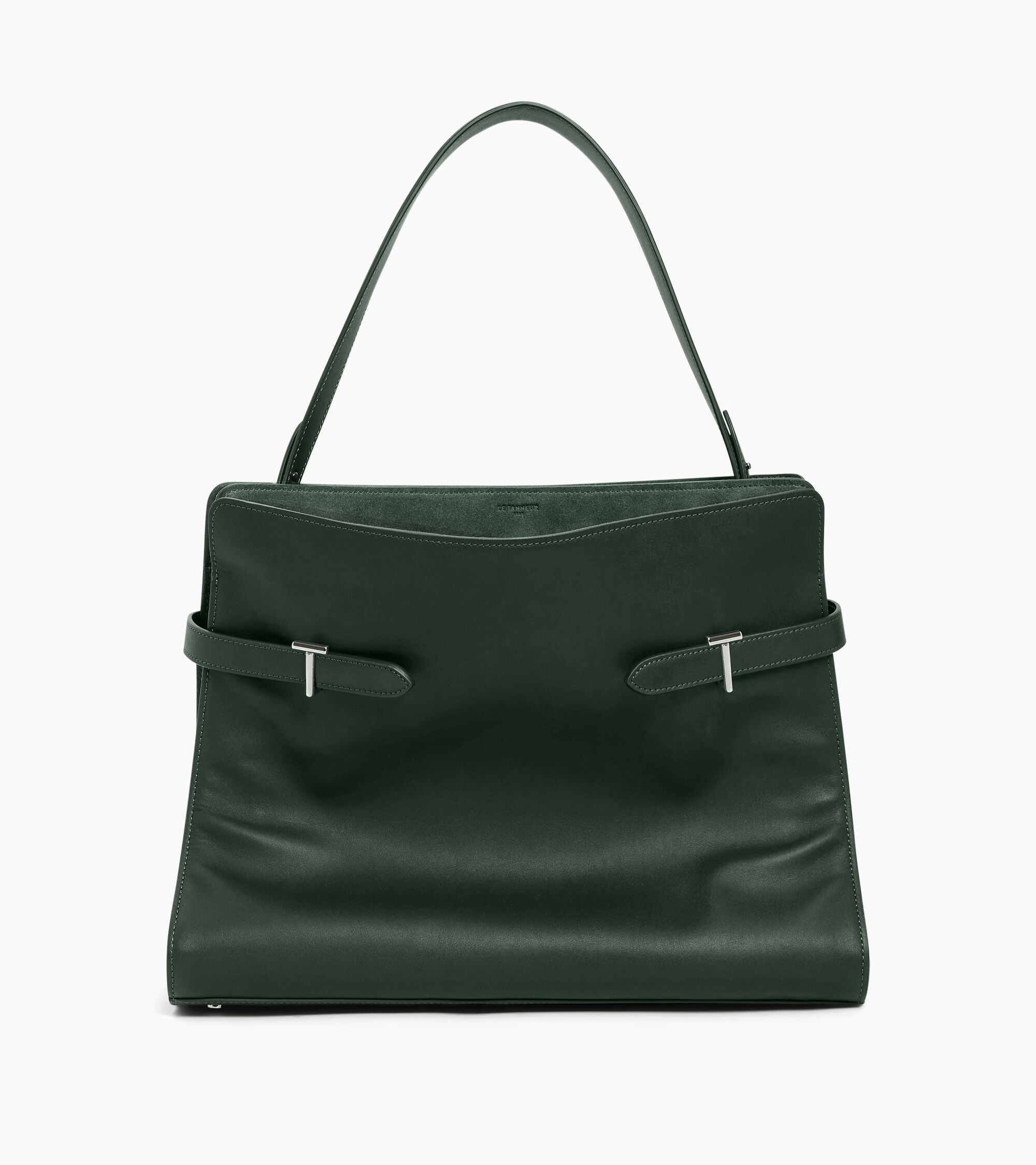 Emie maxi handbag in smooth leather and suede