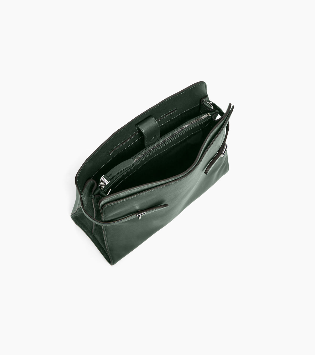 Emie maxi handbag in smooth leather and suede