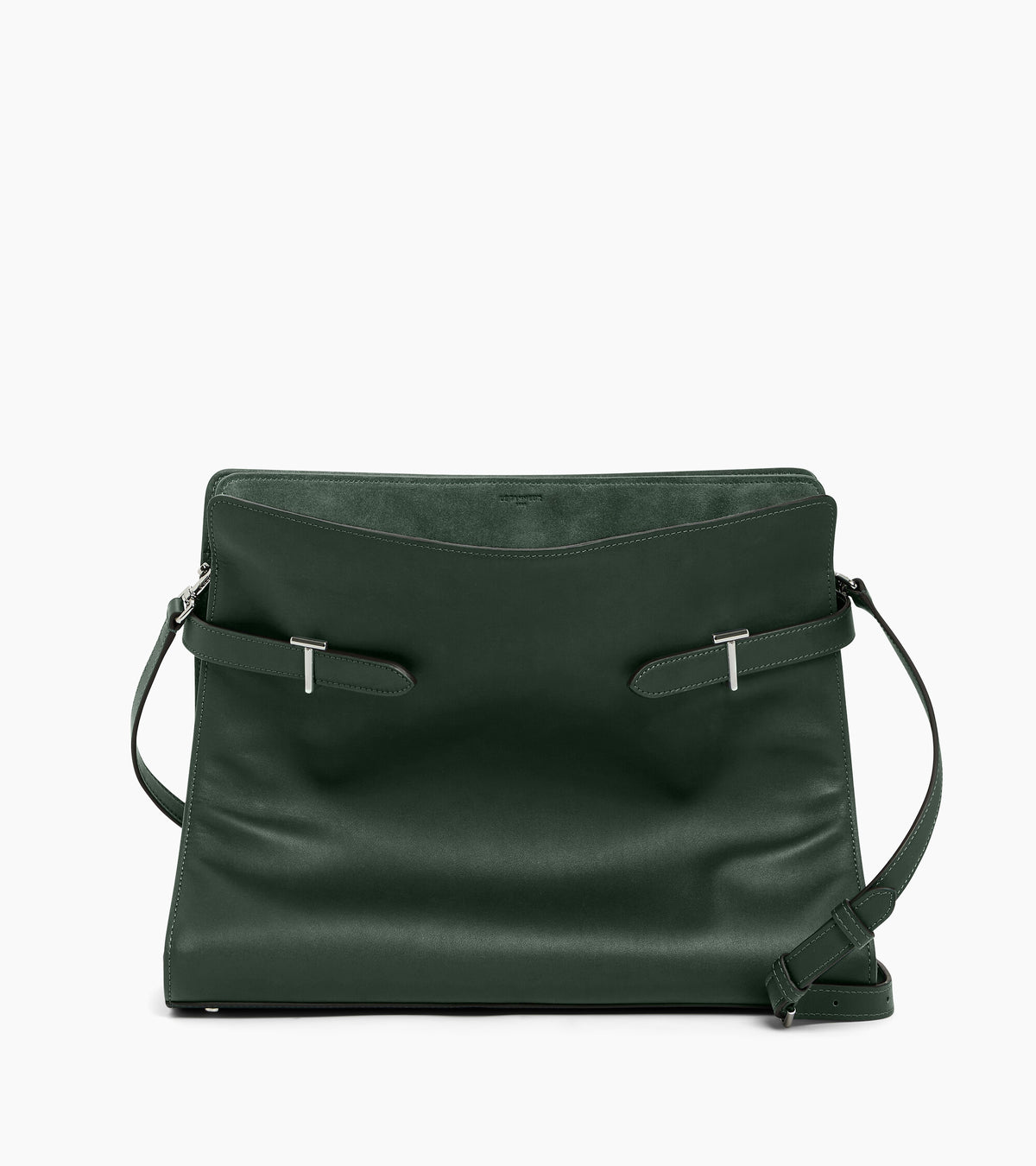 Emie maxi handbag in smooth leather and suede