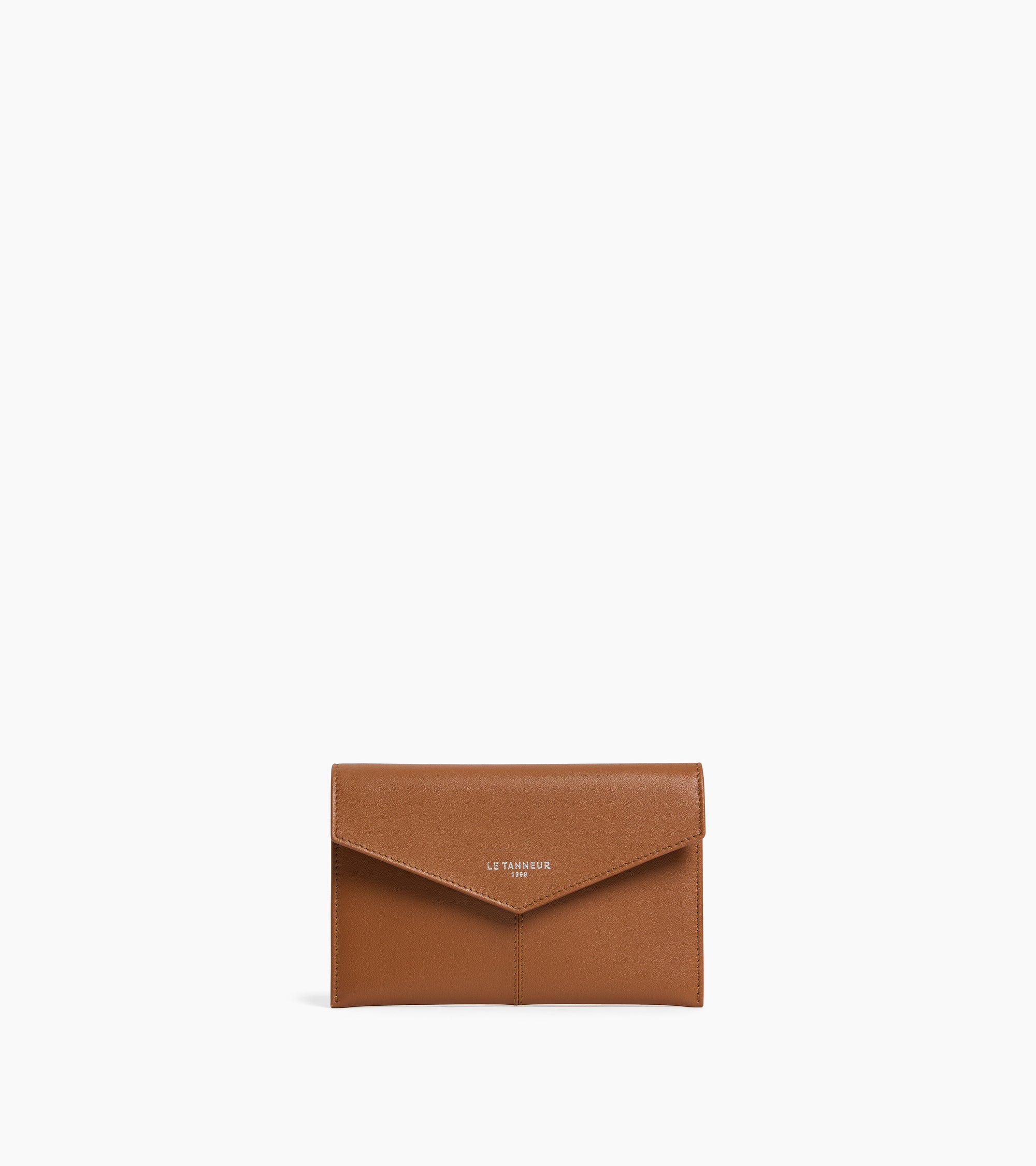 Paulette medium clutch envelope in smooth leather