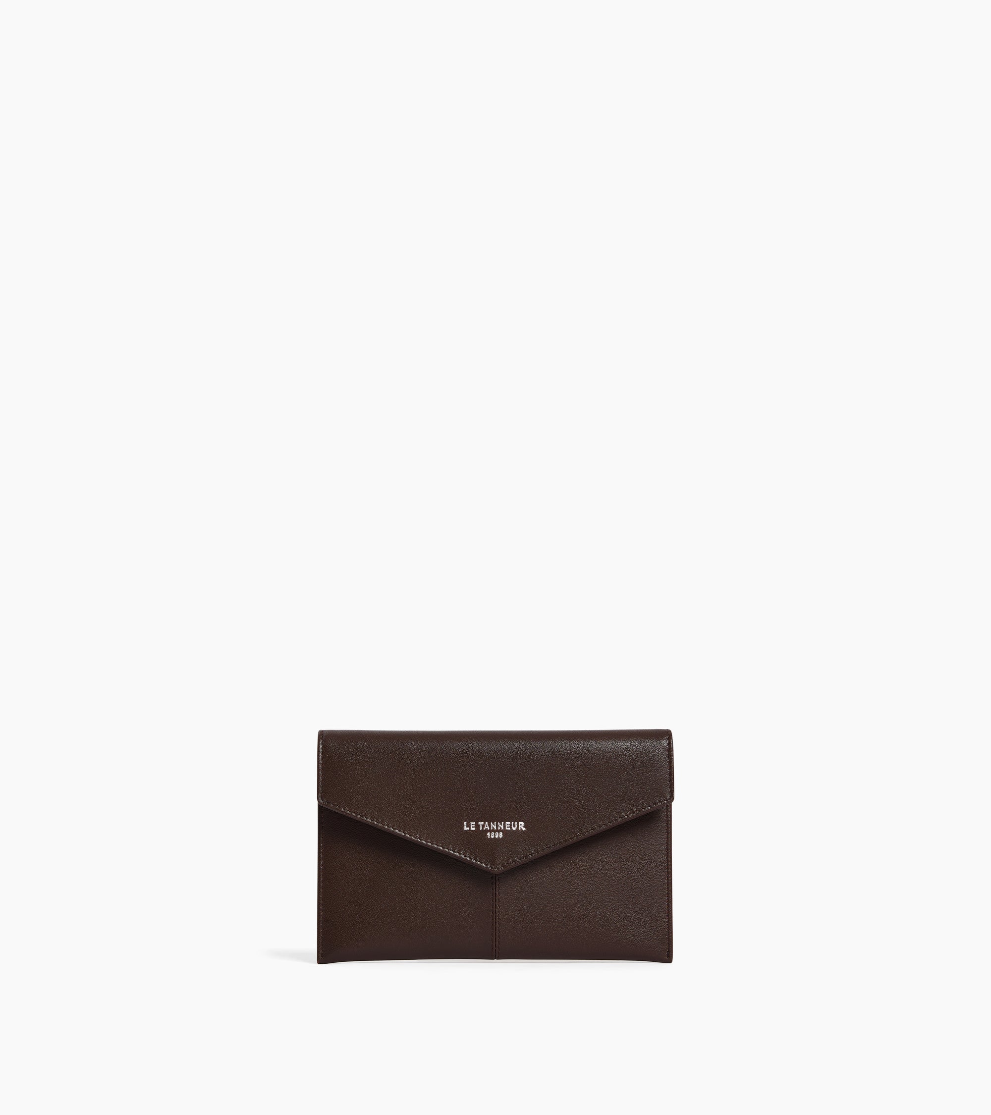 Paulette medium clutch envelope in smooth leather
