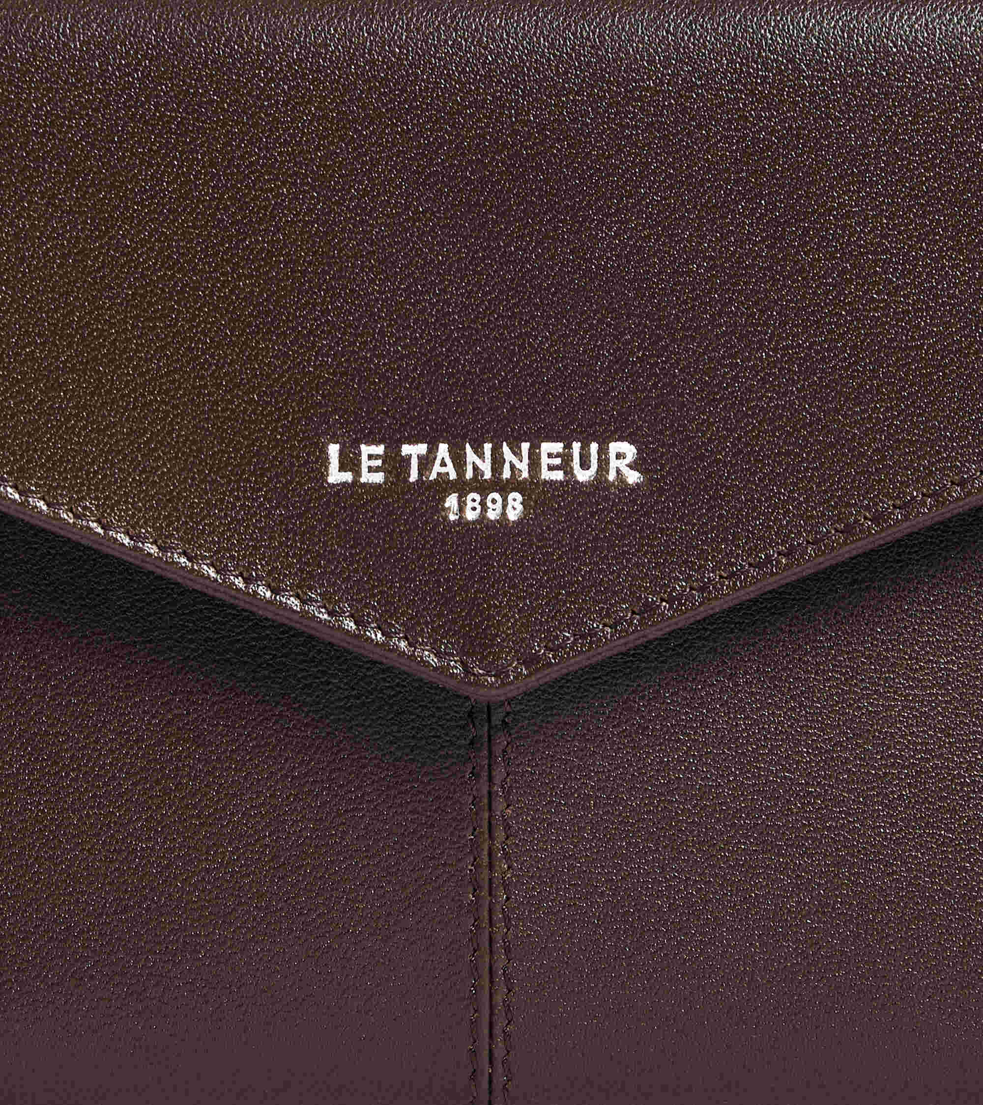 Paulette medium clutch envelope in smooth leather