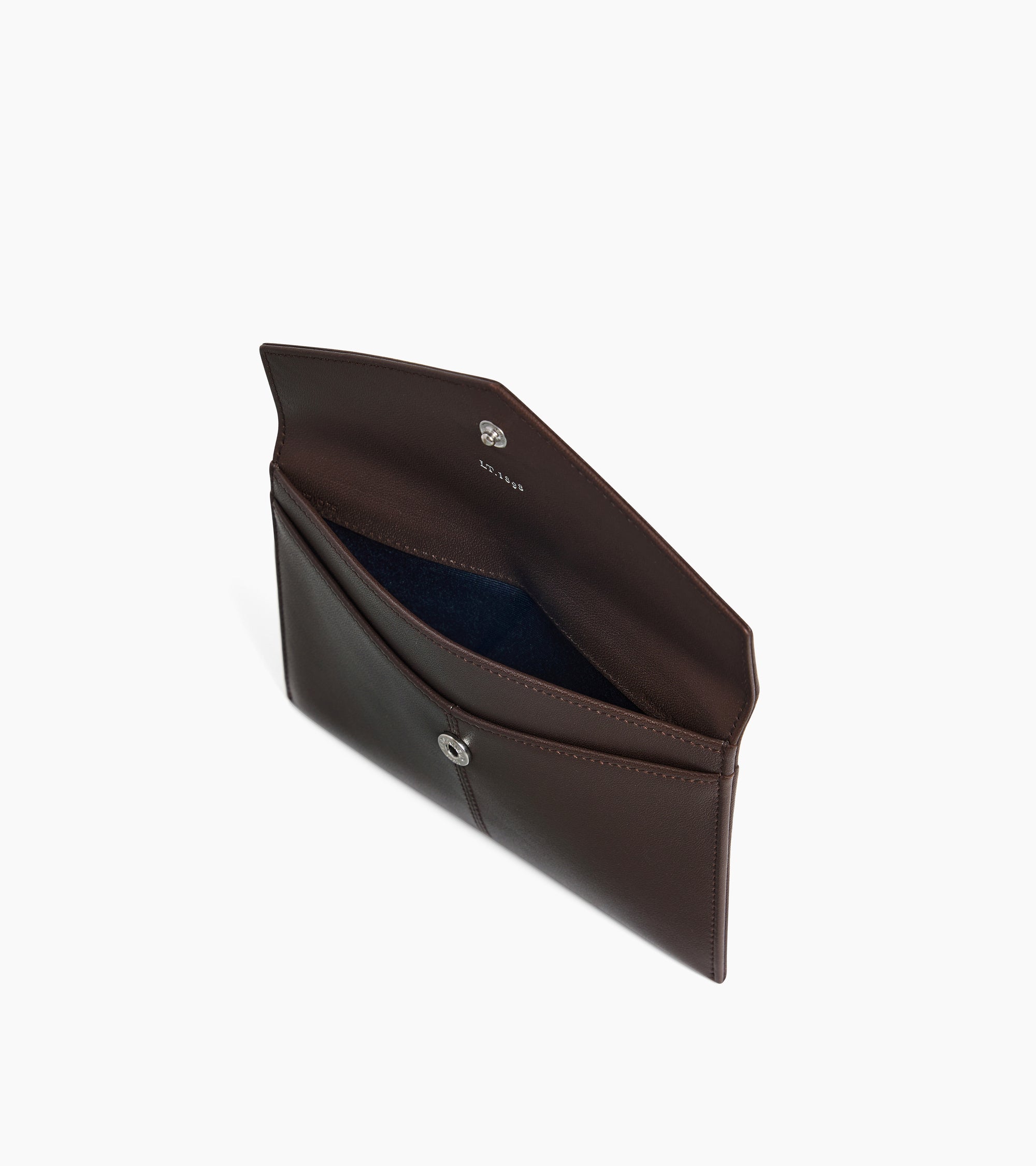 Paulette medium clutch envelope in smooth leather