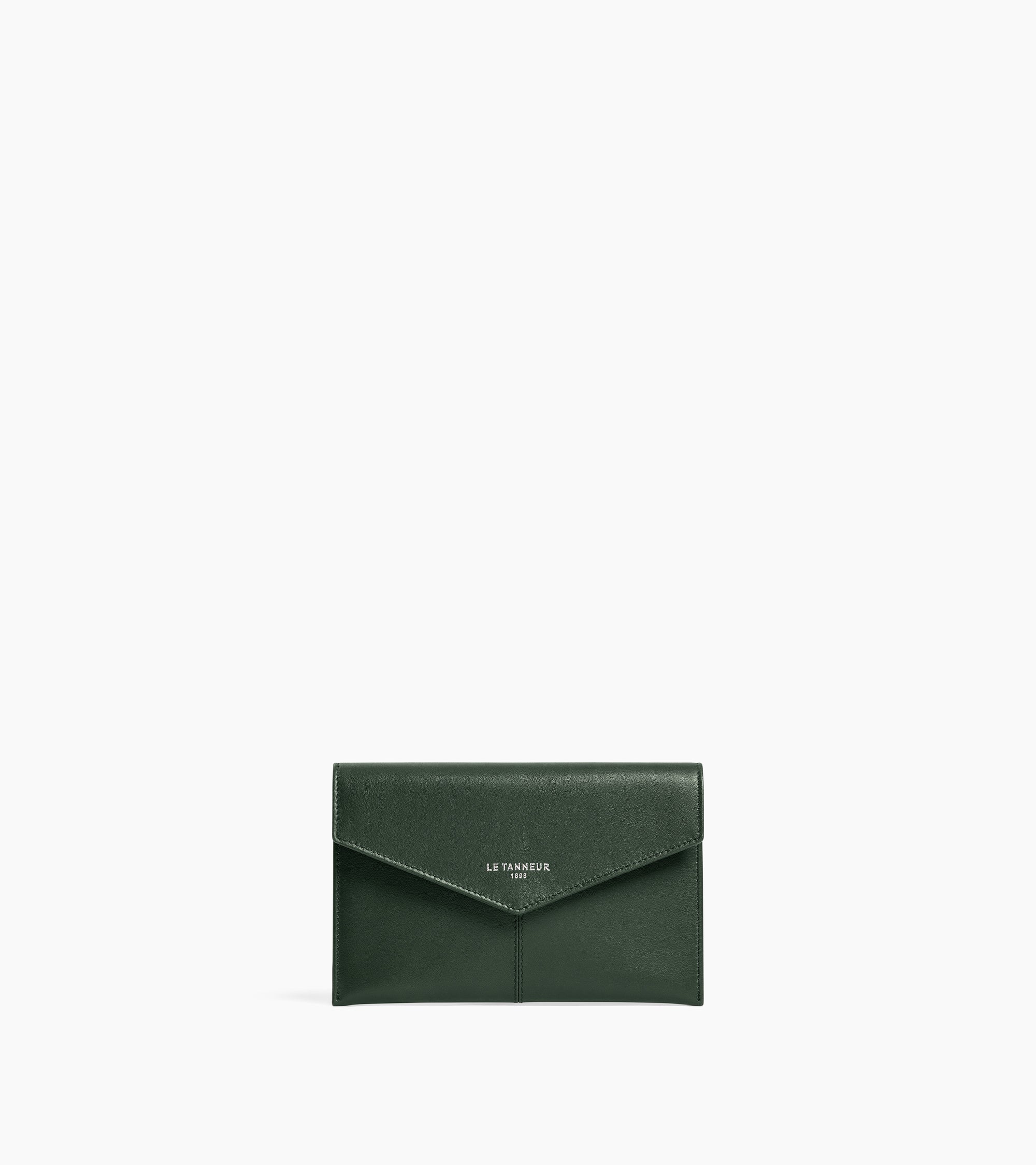 Paulette medium clutch envelope in smooth leather