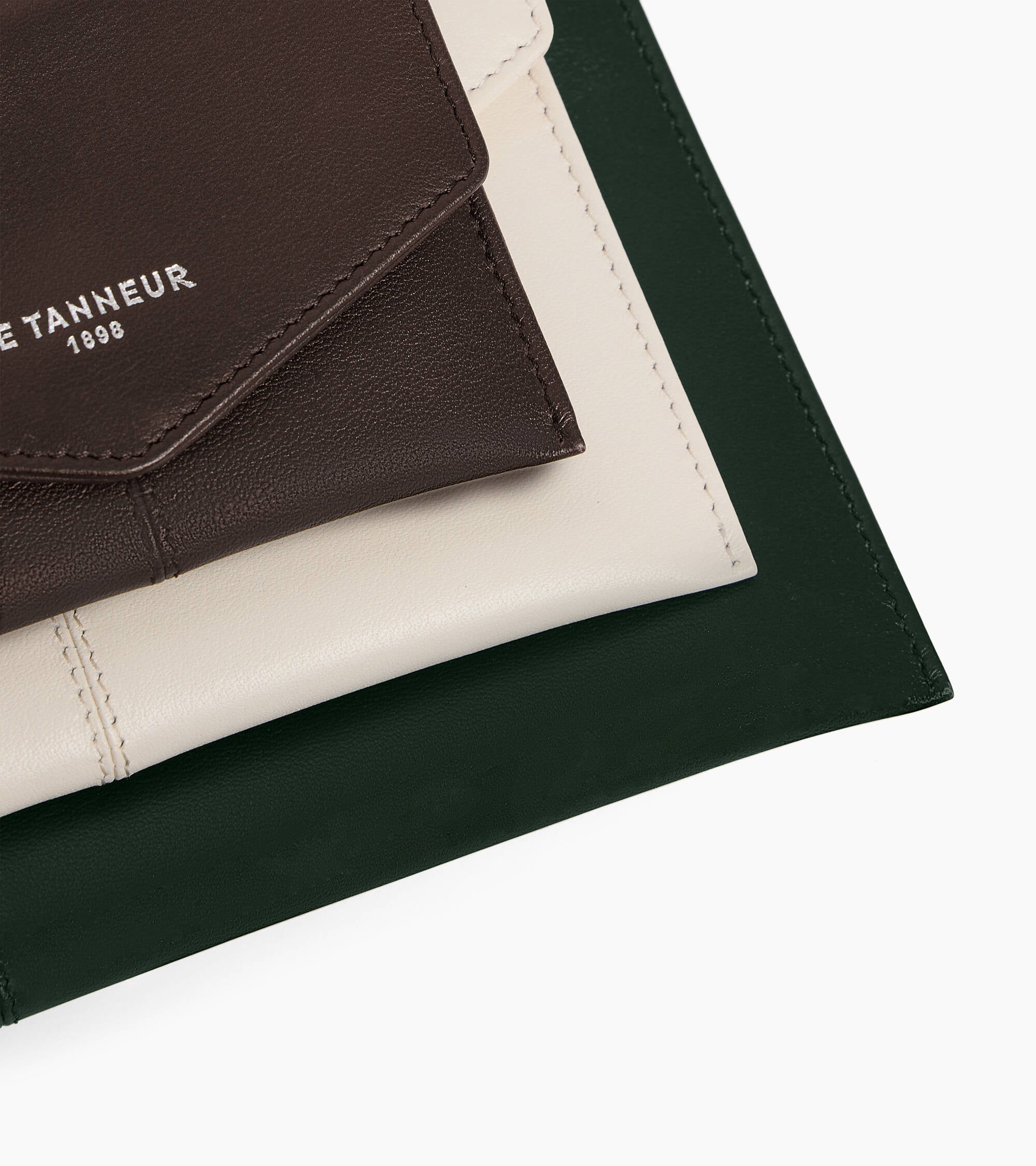 Paulette trio of clutches in smooth leather