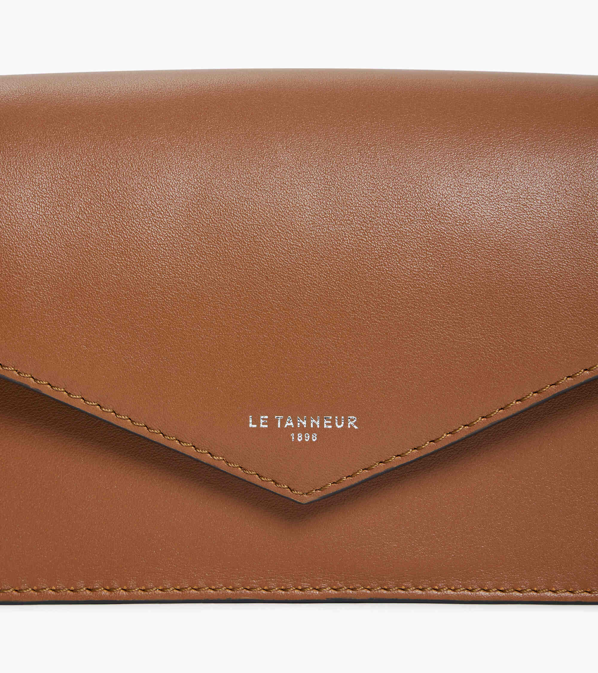 Paulette crossbody clutch in smooth leather