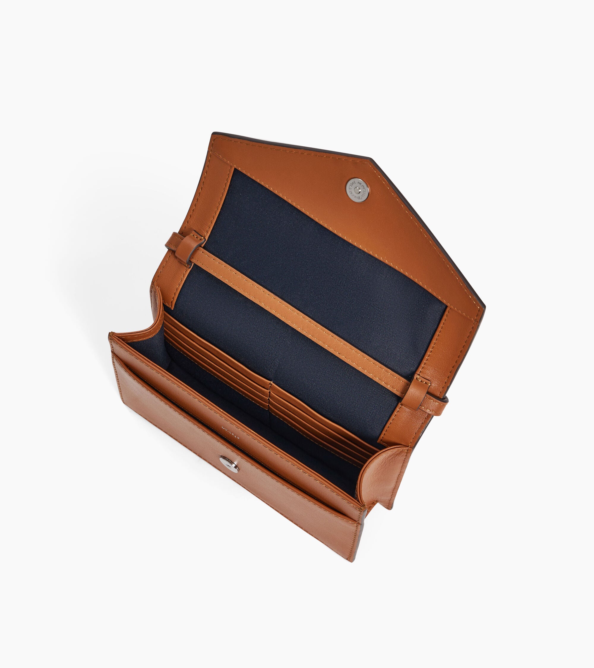 Paulette crossbody clutch in smooth leather