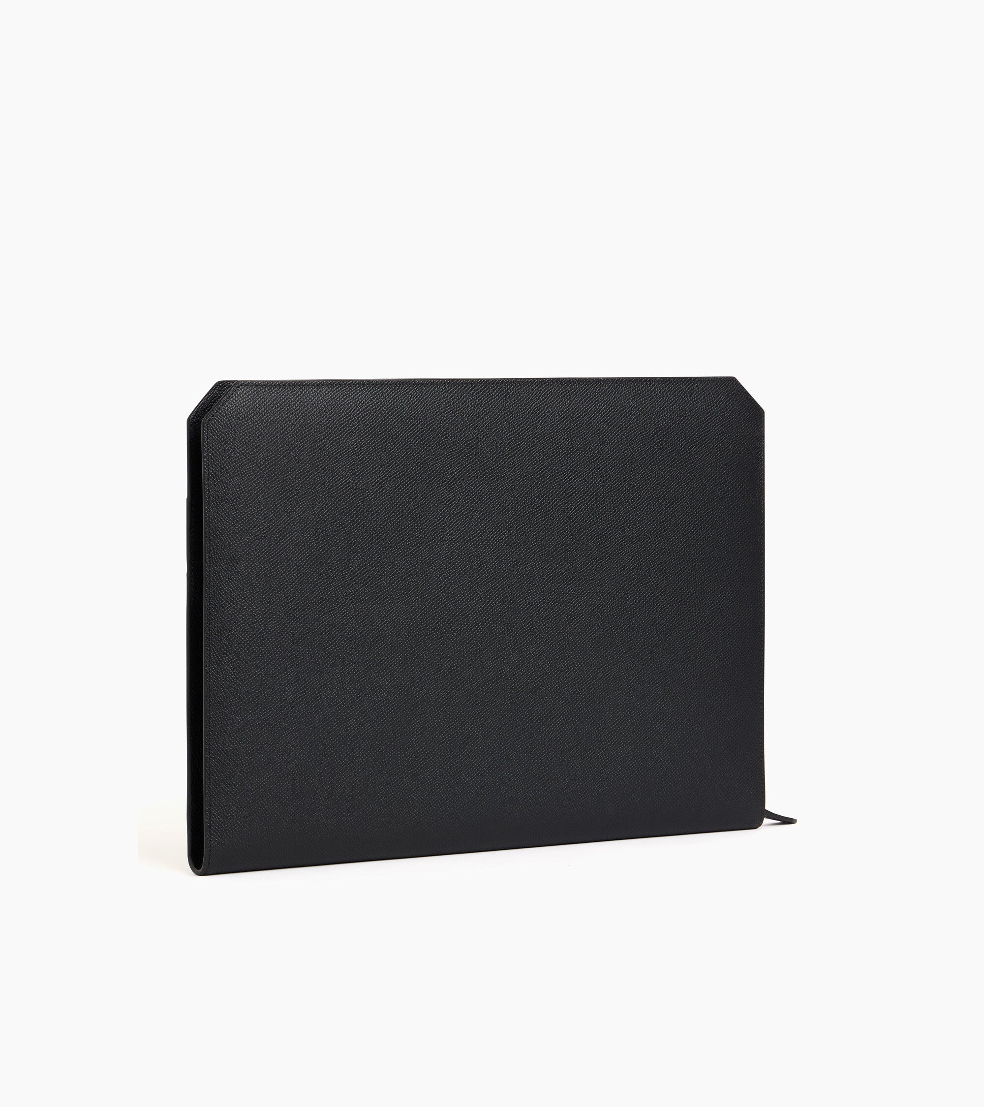 Gaston computer pouch in cross grain leather