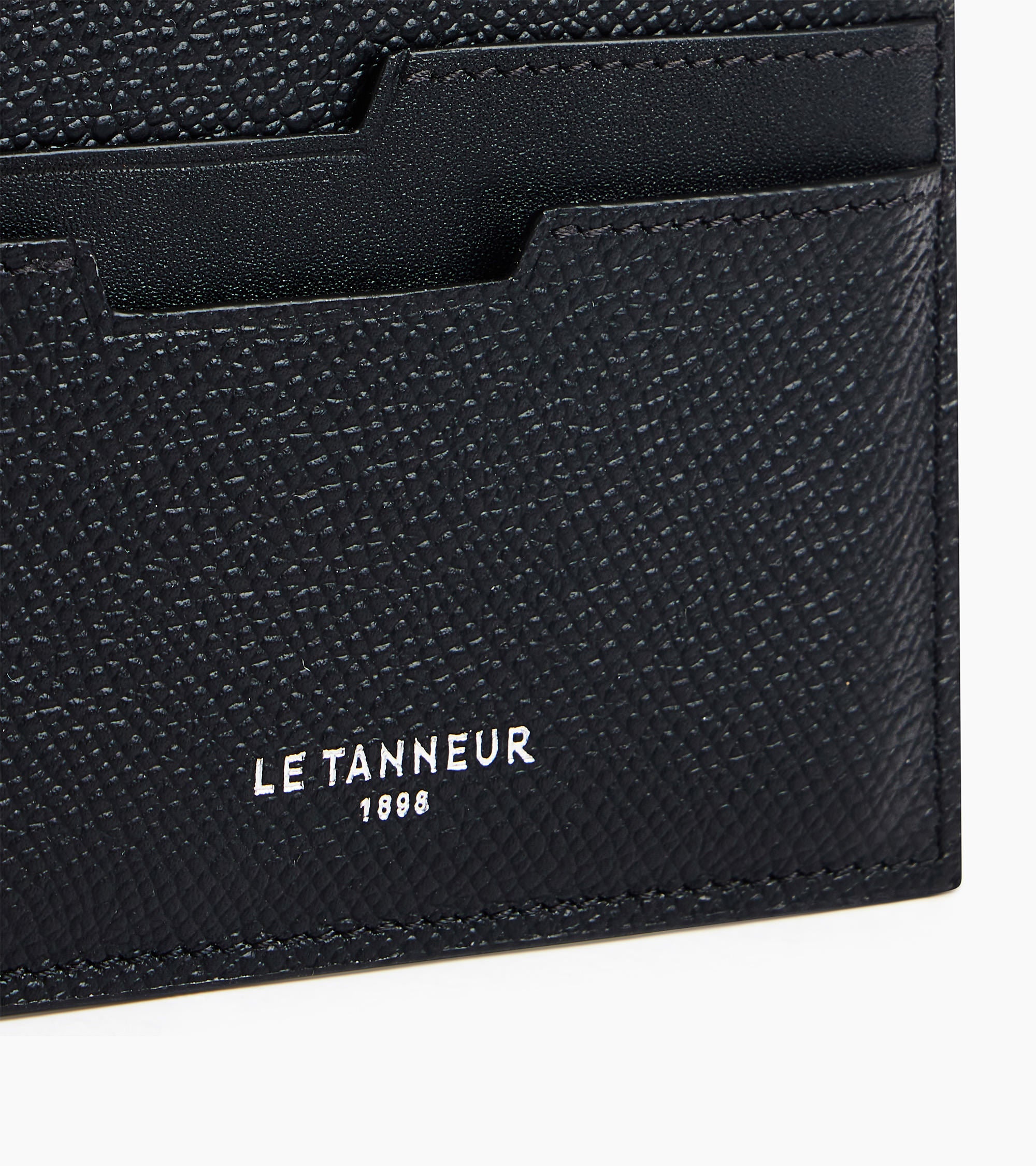 Gaston cross grain leather card case