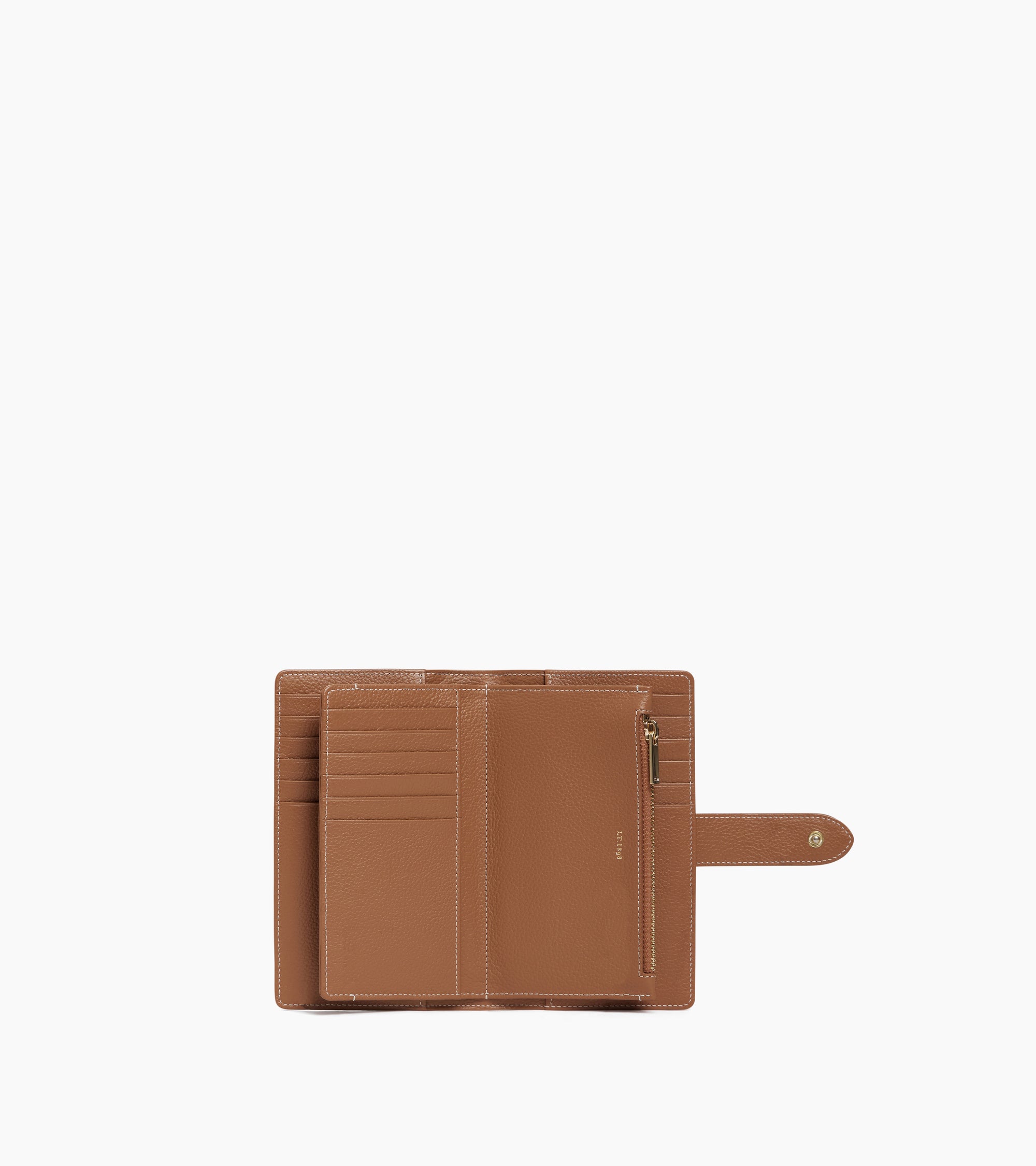 Grand portefeuille Marguerite en cuir grainé