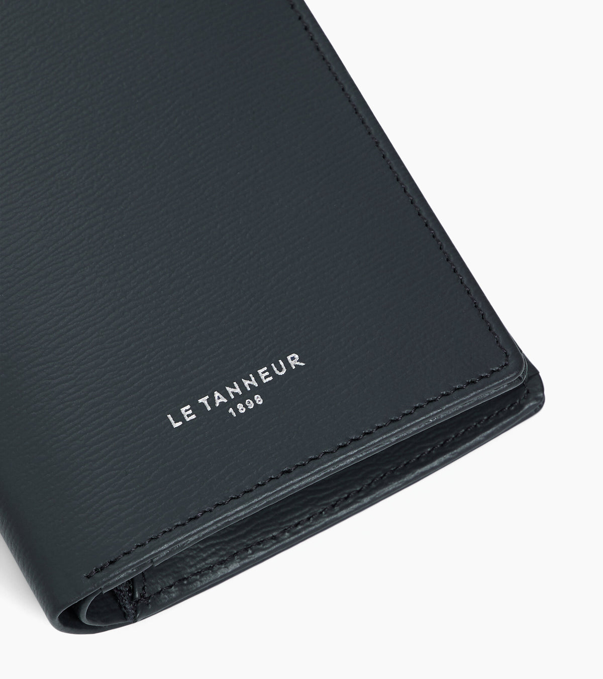 Lucien large vertical two-fold zipped wallet in bonded leather