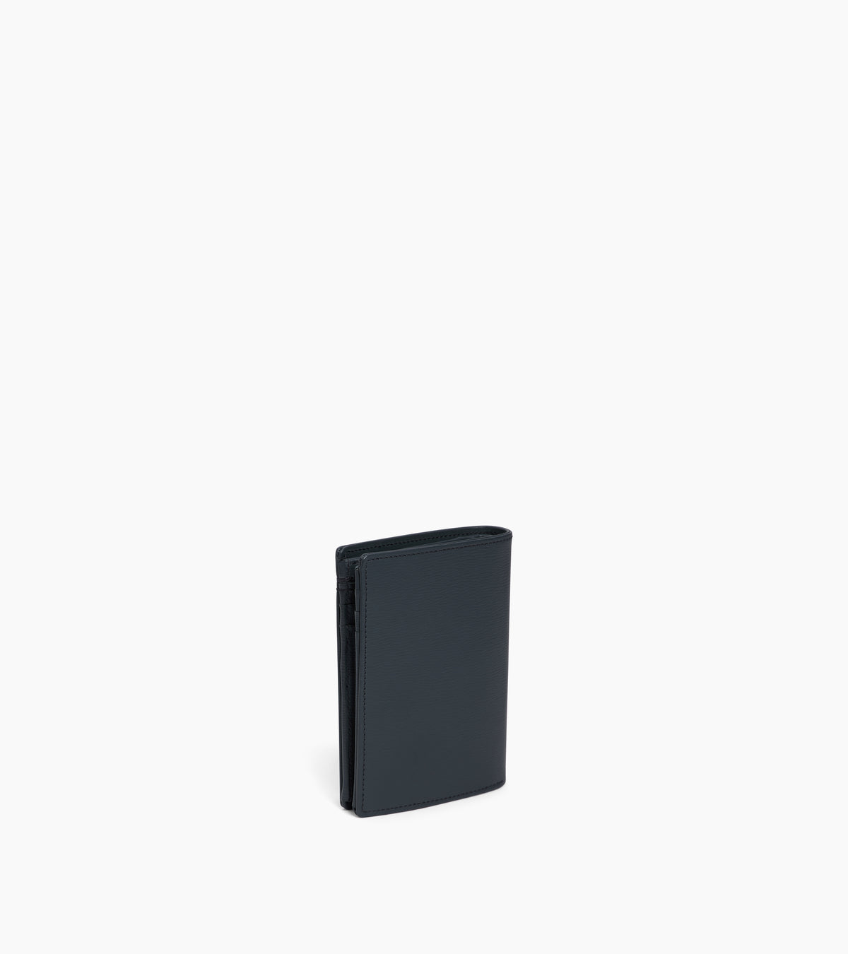 Lucien large vertical two-fold zipped wallet in bonded leather