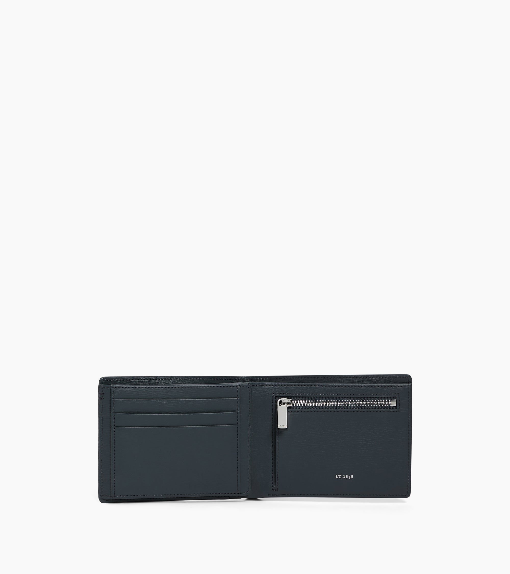 Lucien horizontal two-fold wallet in bonded leather