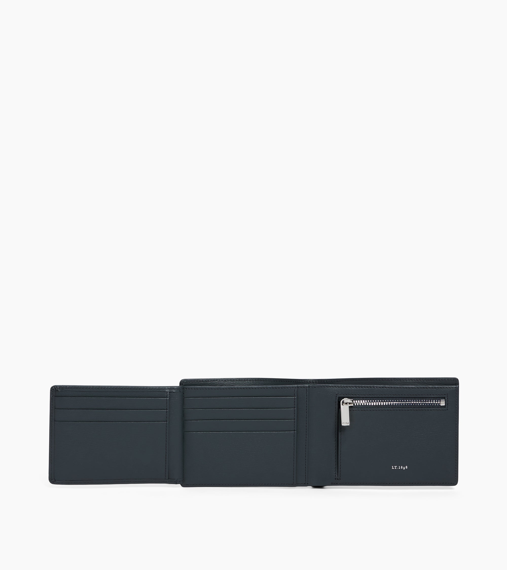 Lucien horizontal two-fold wallet in bonded leather