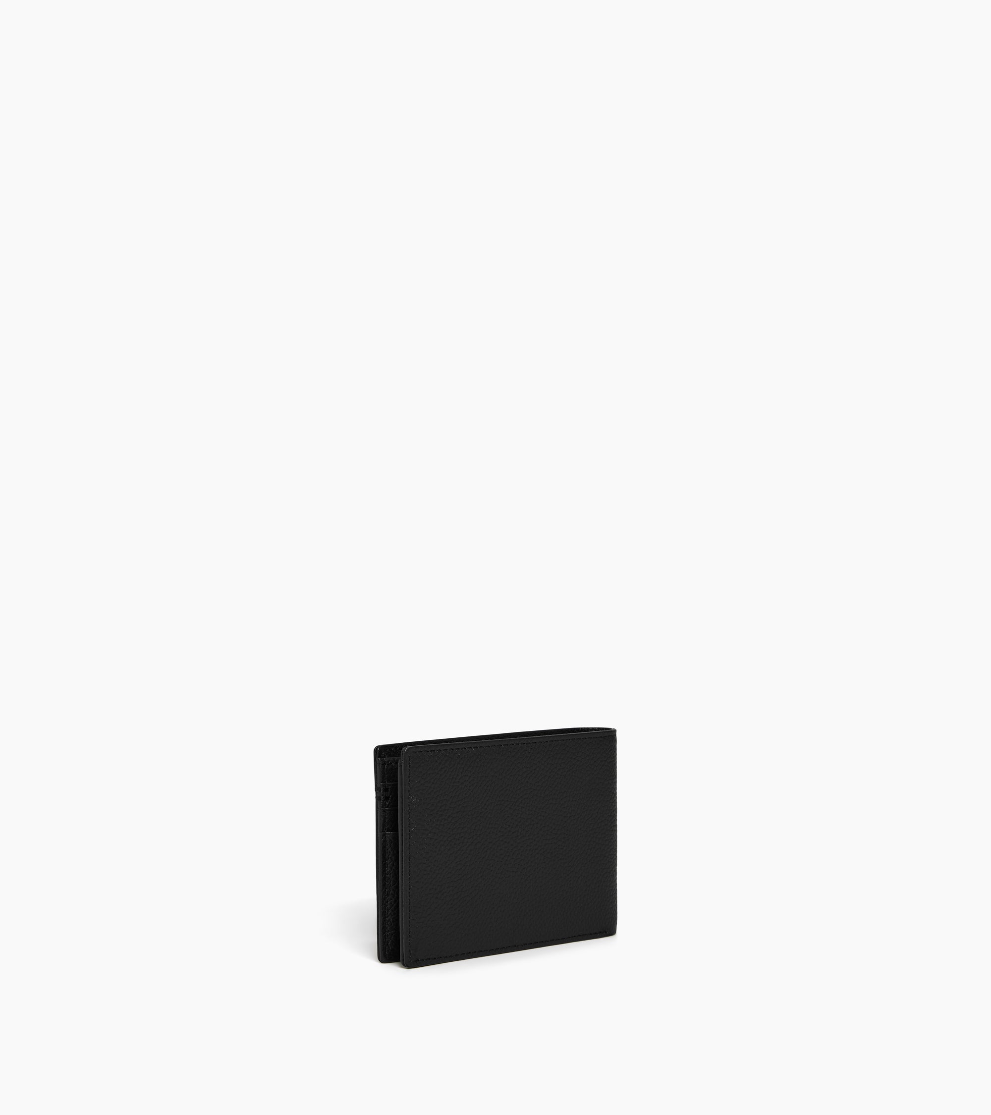 Lucien horizontal zipped wallet in grained leather