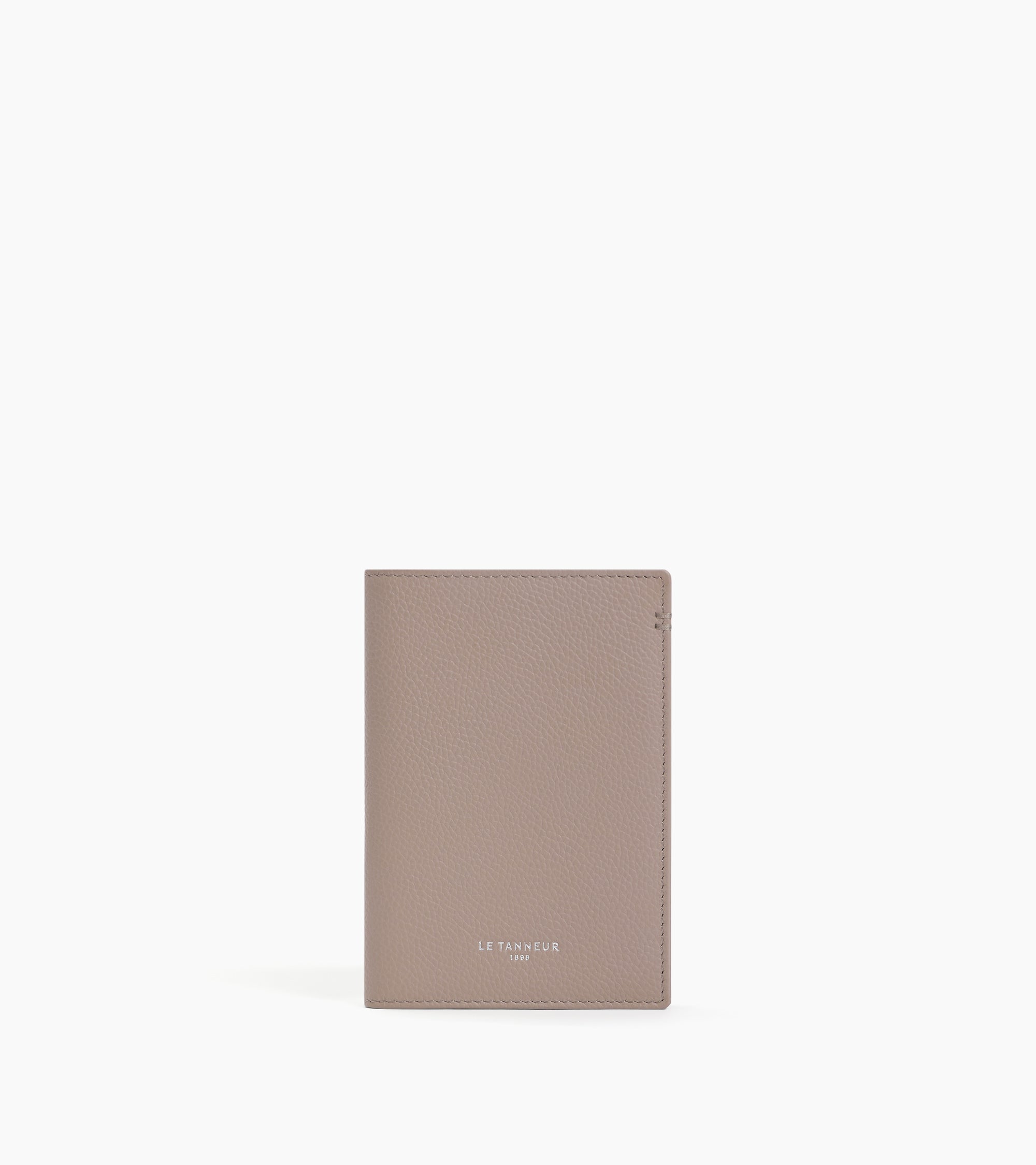 Funda de pasaporte de cuero granulado