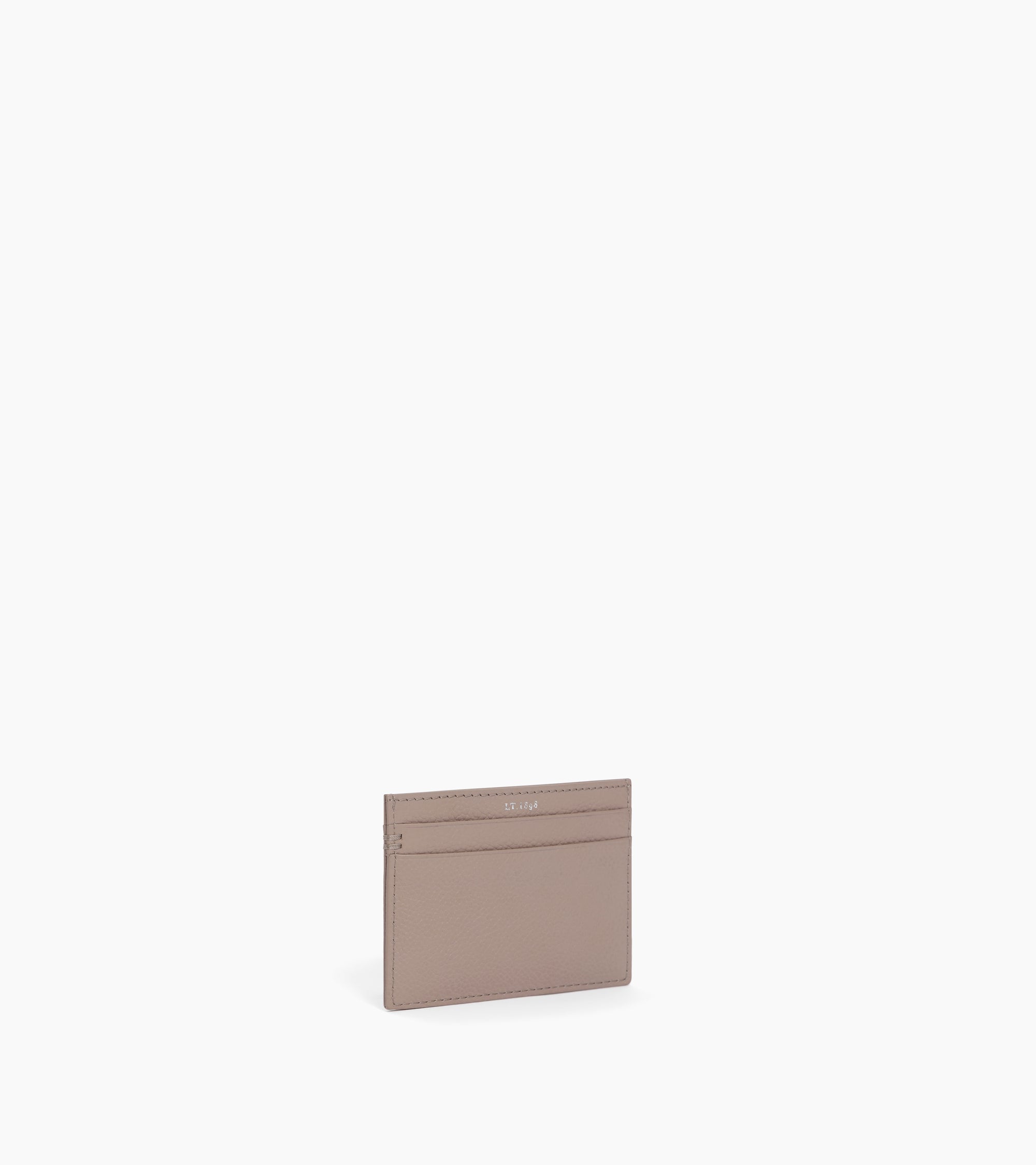 Lucien card holder in grained leather