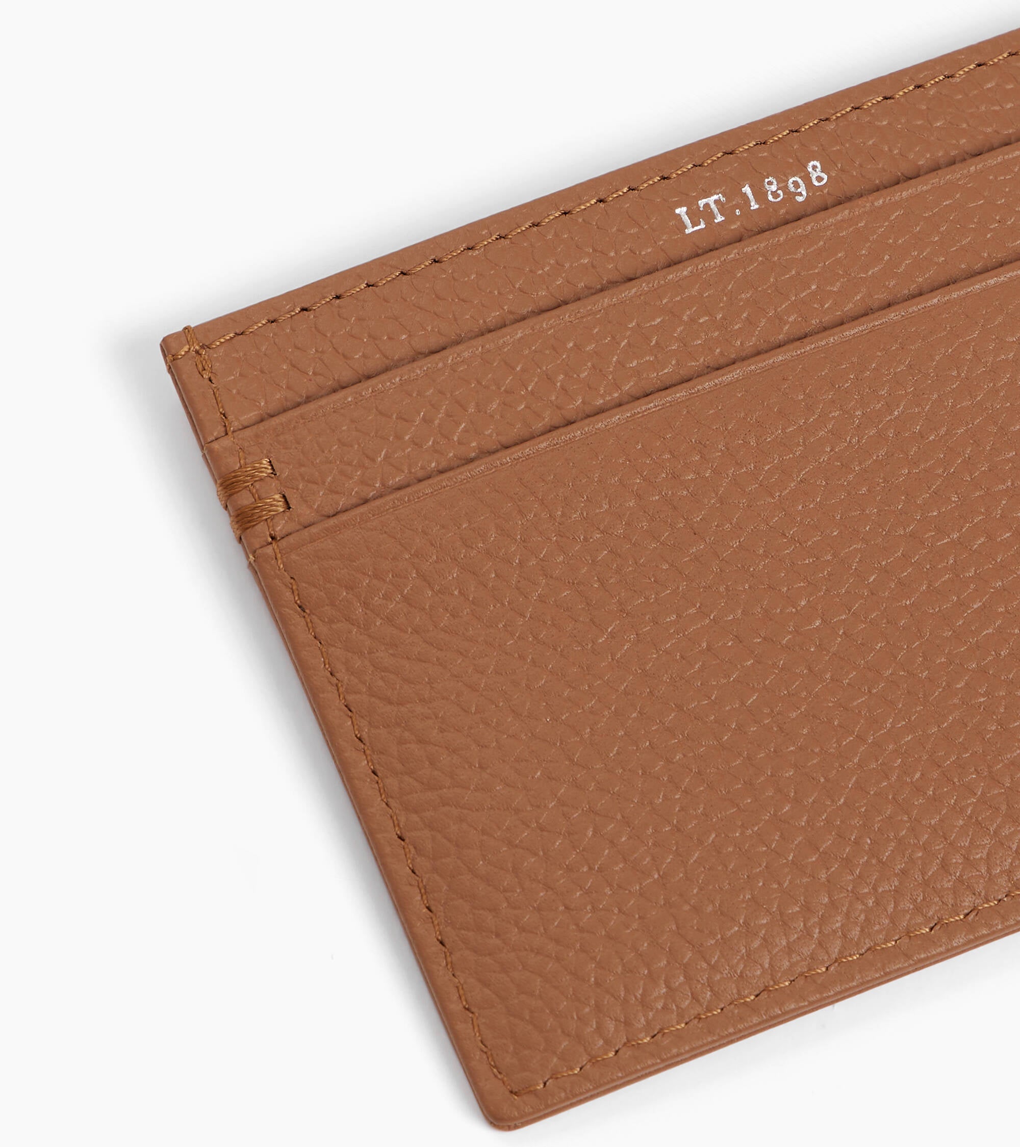 Lucien card holder in grained leather