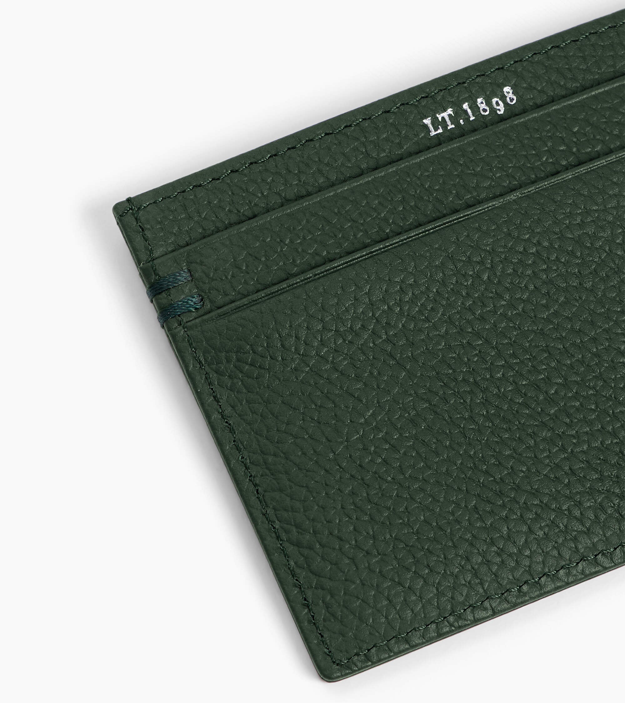 Lucien card holder in grained leather
