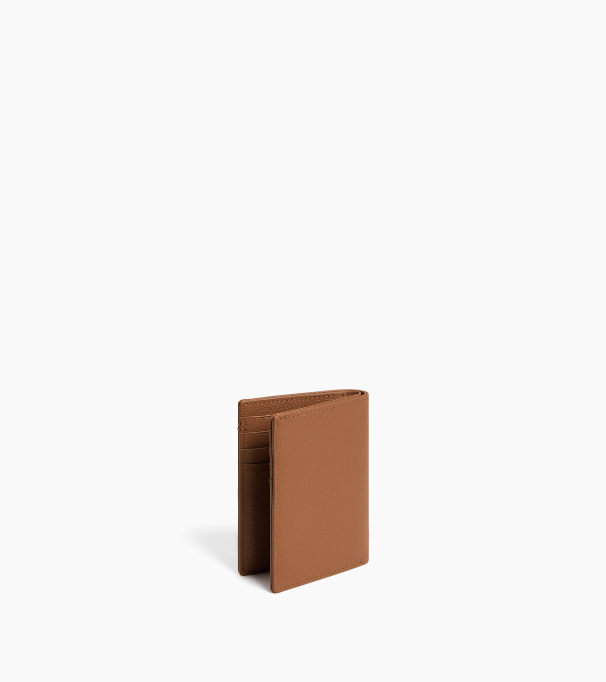 Lucien small card holder in grained leather